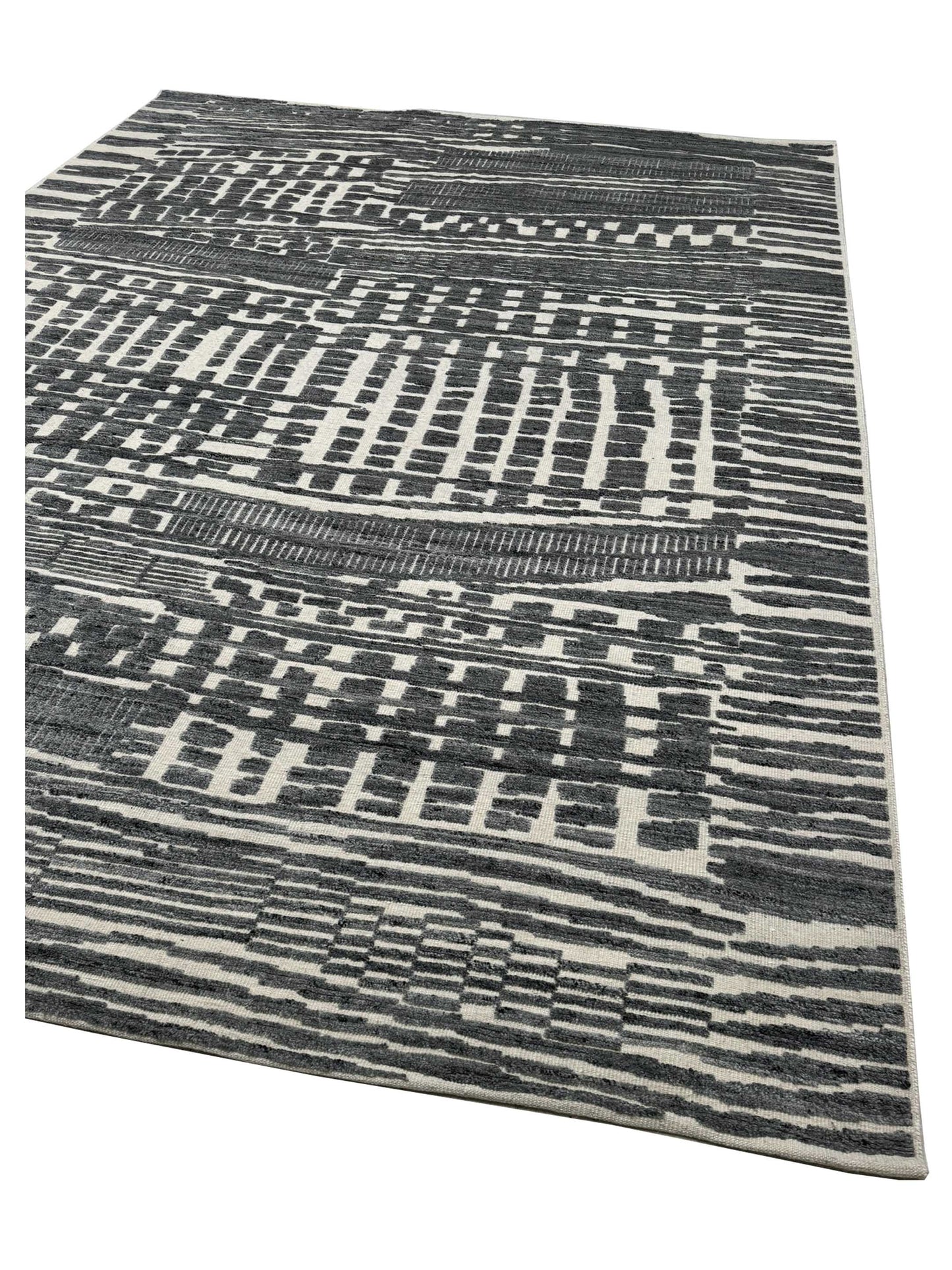 Artisan Harmony Grey White Transitional Knotted Rug - Rugs - Artisan - Atlanta Designer Rugs