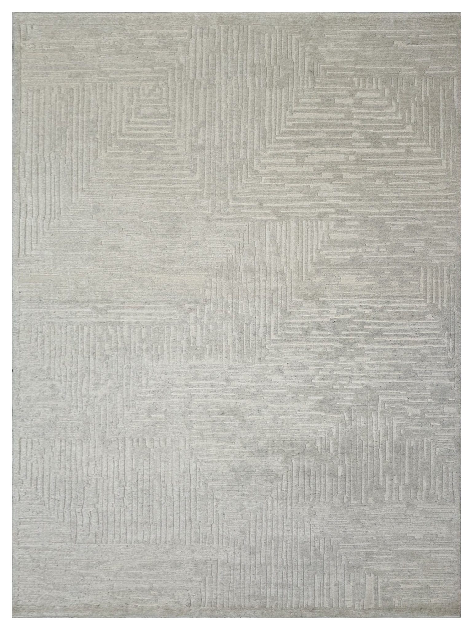 Artisan Harmony Natural White White Contemporary Knotted Rug - Rugs - Artisan - Atlanta Designer Rugs