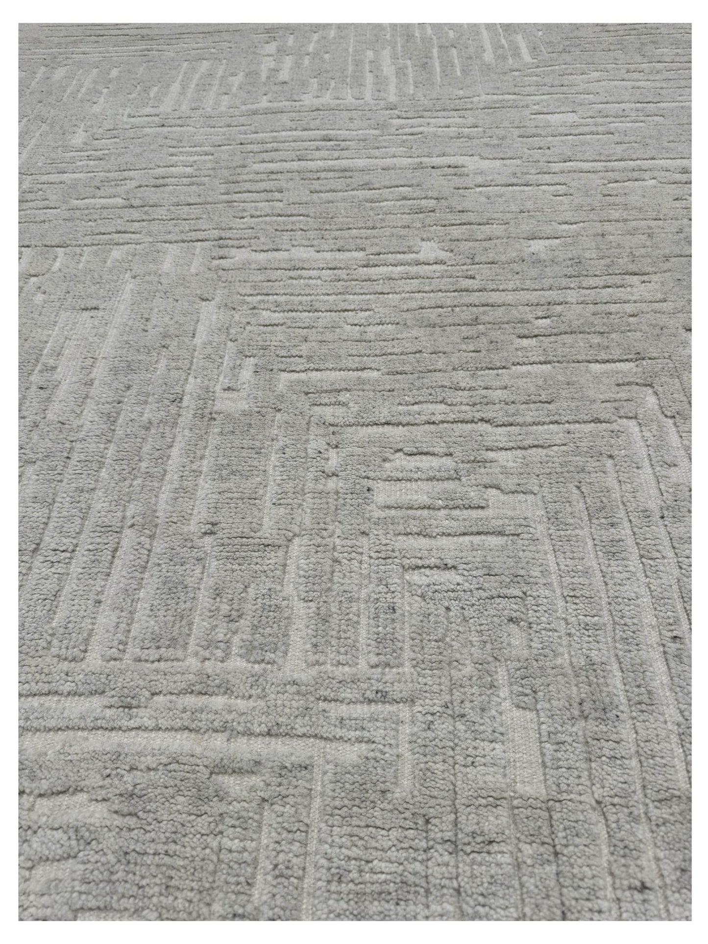 Artisan Harmony Natural White White Contemporary Knotted Rug - Rugs - Artisan - Atlanta Designer Rugs