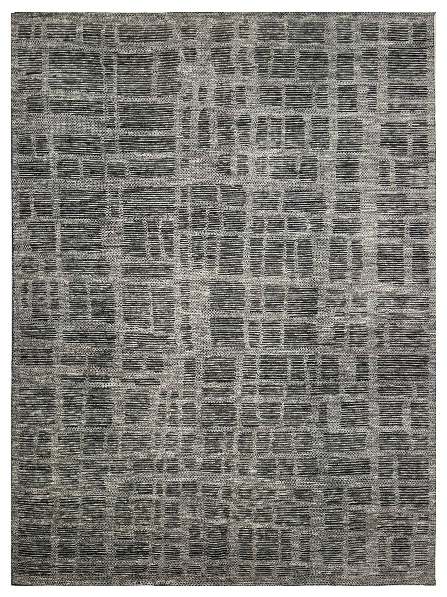 Artisan Harmony Grey Black Contemporary Knotted Rug - Rugs - Artisan - Atlanta Designer Rugs