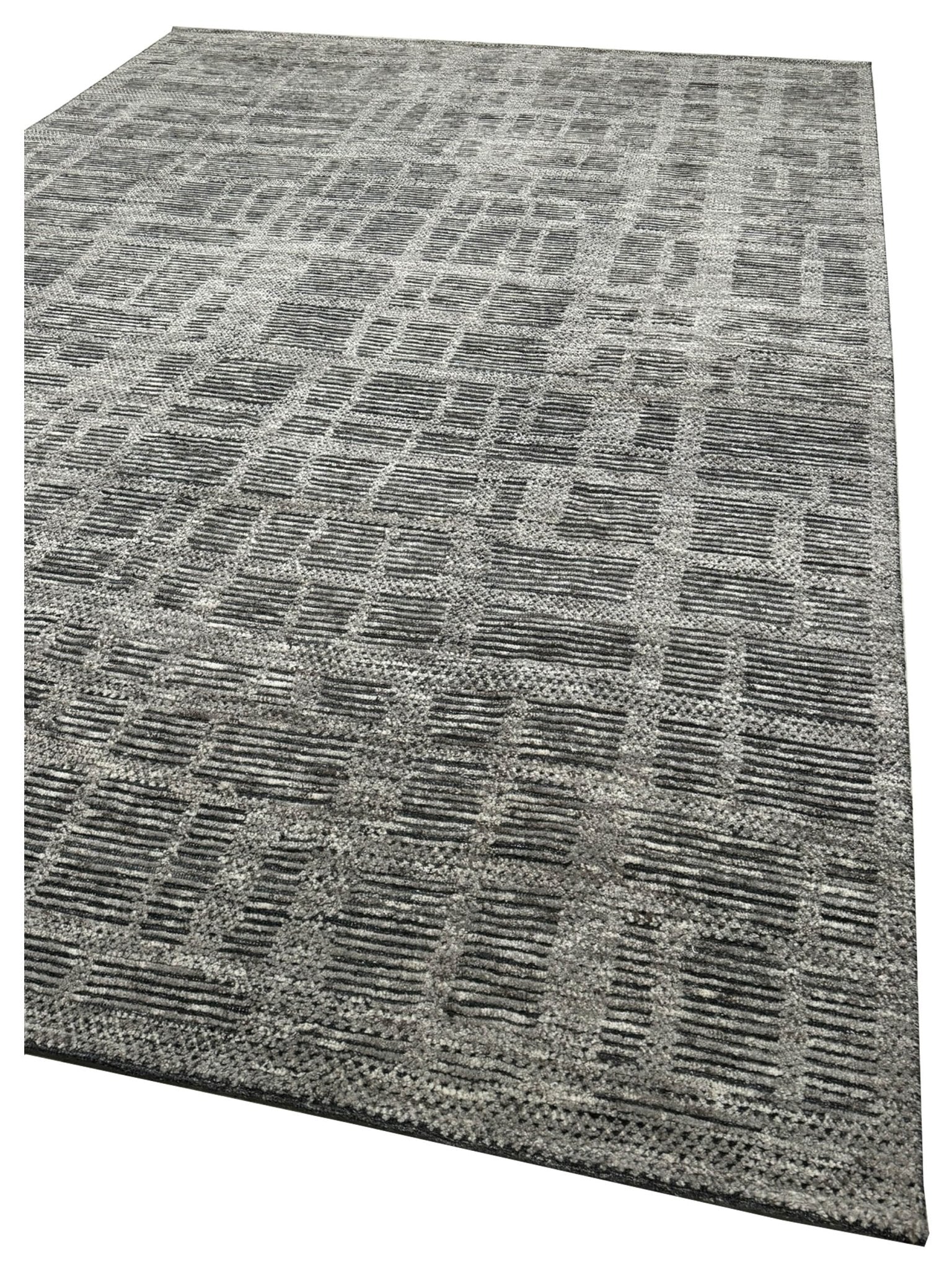 Artisan Harmony Grey Black Contemporary Knotted Rug - Rugs - Artisan - Atlanta Designer Rugs