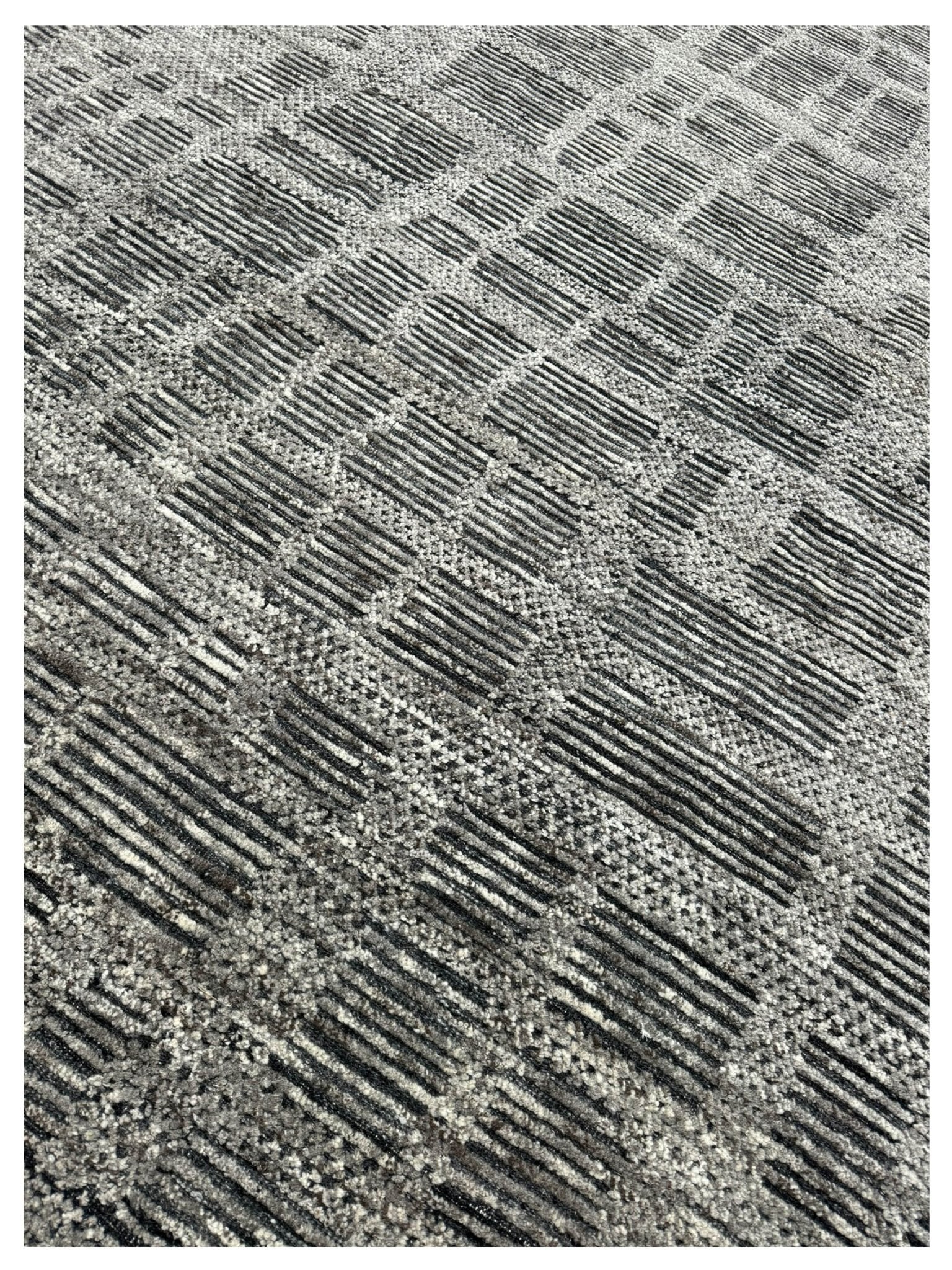 Artisan Harmony Grey Black Contemporary Knotted Rug - Rugs - Artisan - Atlanta Designer Rugs