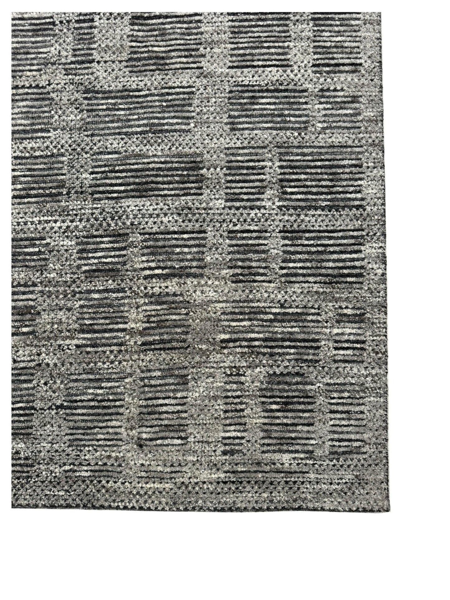 Artisan Harmony Grey Black Contemporary Knotted Rug - Rugs - Artisan - Atlanta Designer Rugs