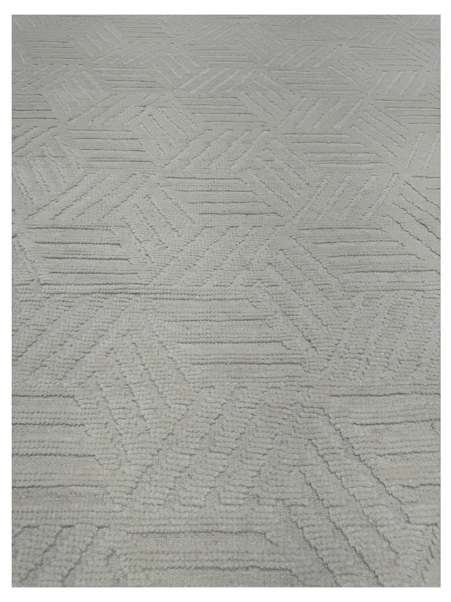 Artisan Harmony White White Contemporary Knotted Rug - Rugs - Artisan - Atlanta Designer Rugs