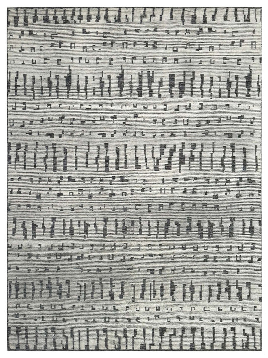 Artisan Harmony White Black Contemporary Knotted Rug - Rugs - Artisan - Atlanta Designer Rugs