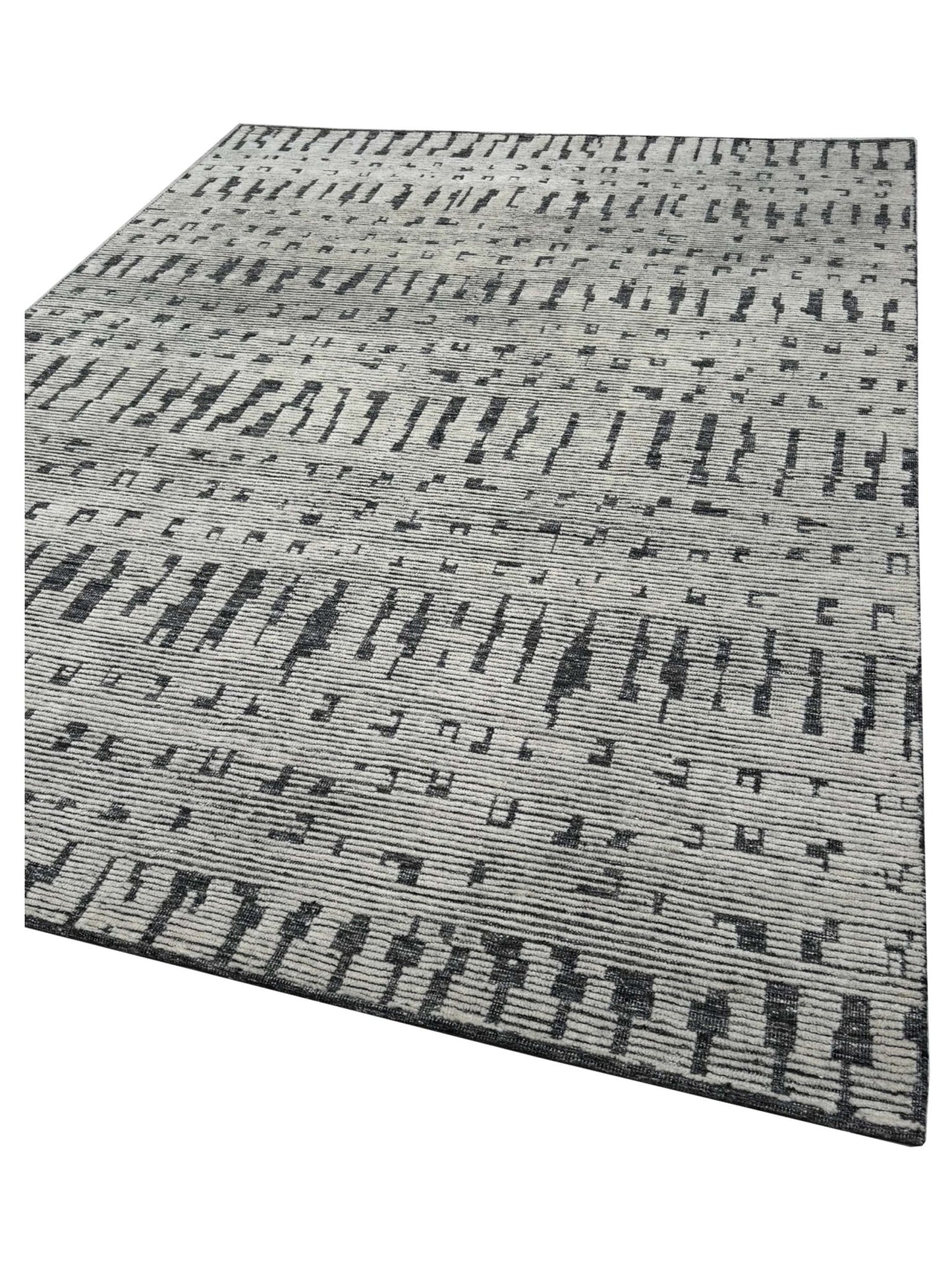 Artisan Harmony White Black Contemporary Knotted Rug - Rugs - Artisan - Atlanta Designer Rugs