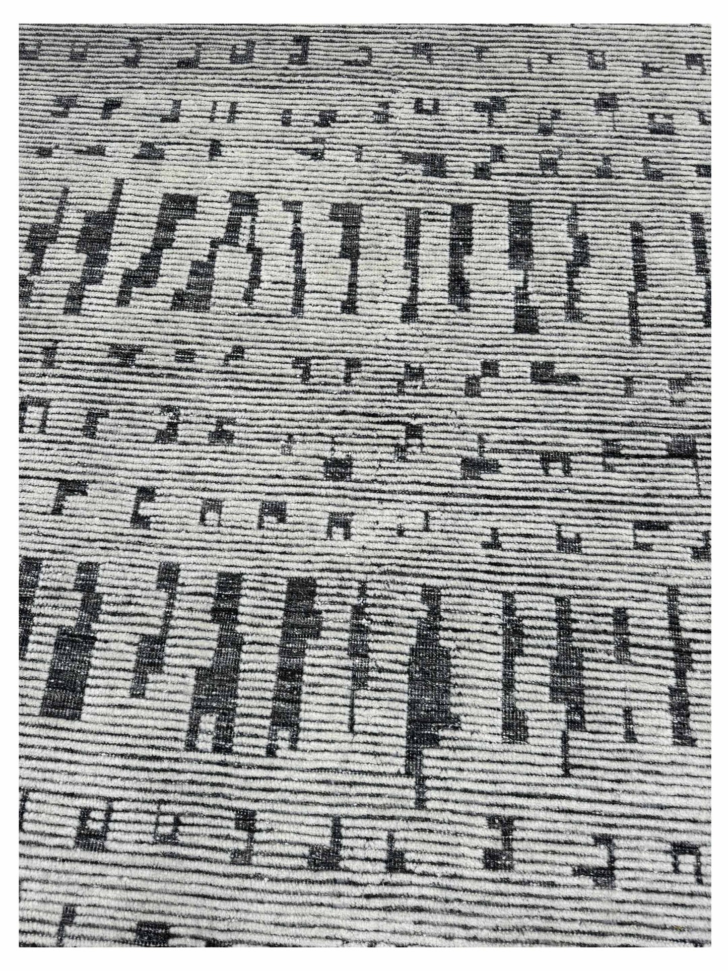 Artisan Harmony White Black Contemporary Knotted Rug - Rugs - Artisan - Atlanta Designer Rugs