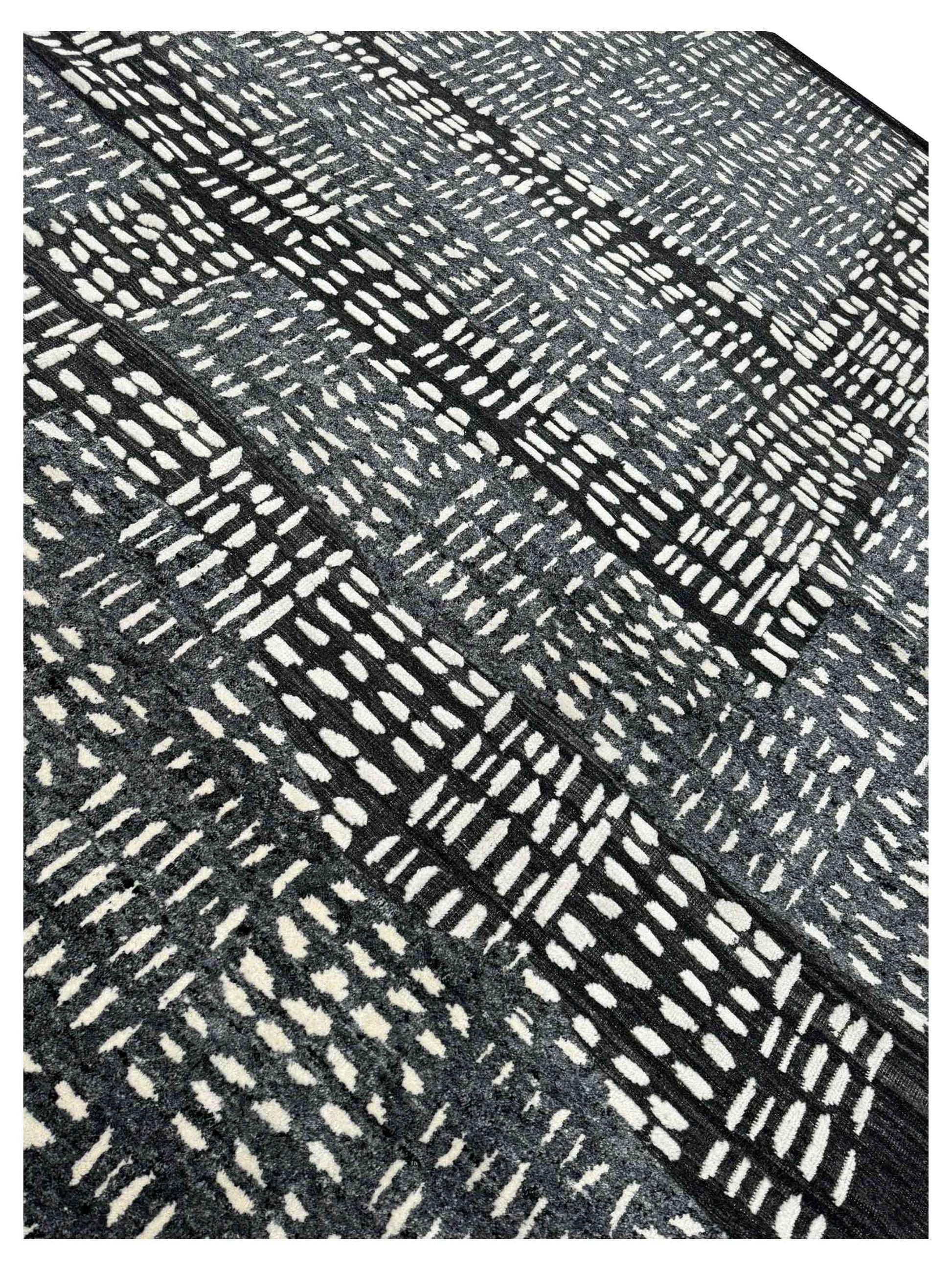 Artisan Harmony Grey Black Contemporary Knotted Rug - Rugs - Artisan - Atlanta Designer Rugs