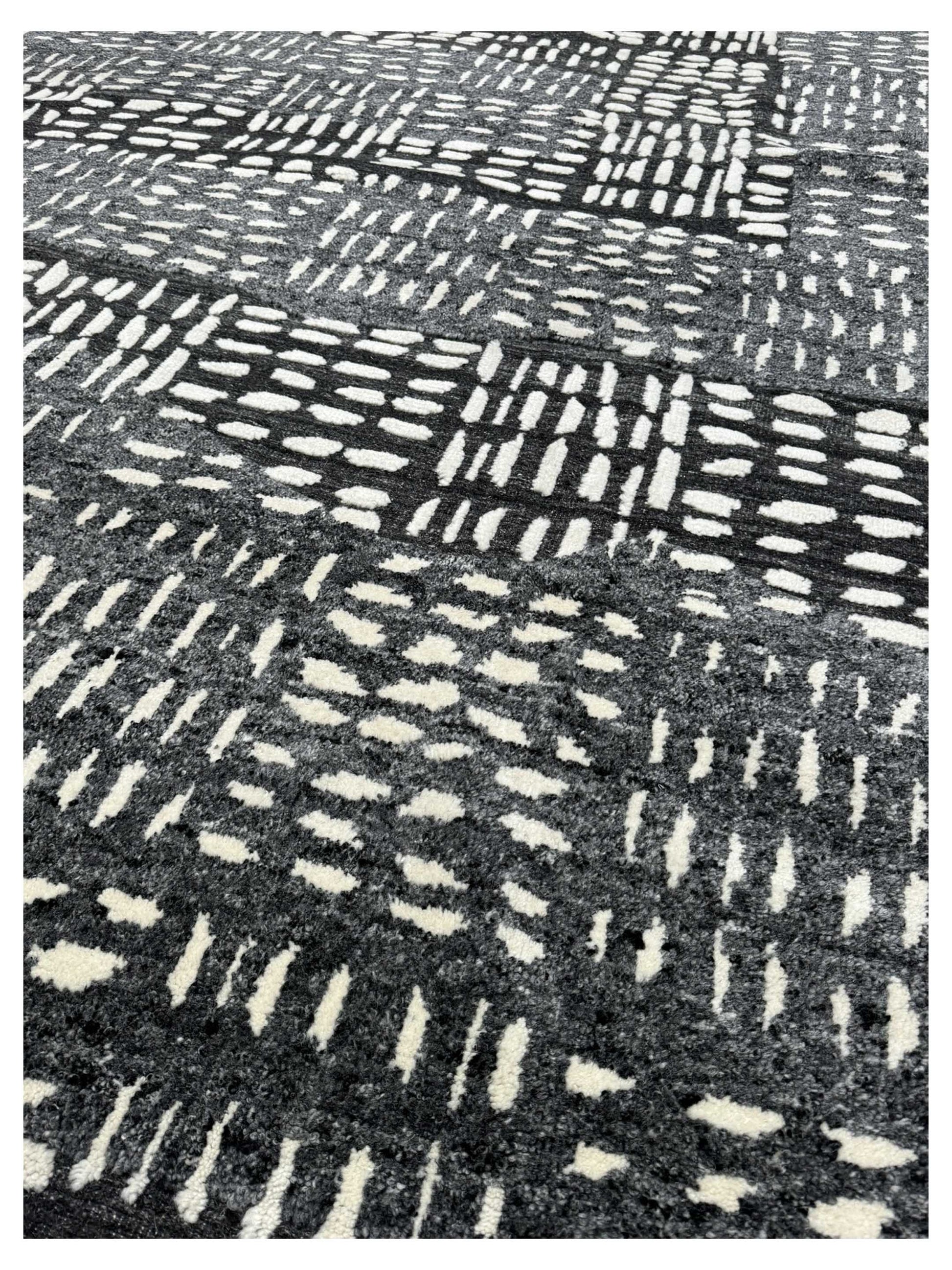 Artisan Harmony Grey Black Contemporary Knotted Rug - Rugs - Artisan - Atlanta Designer Rugs