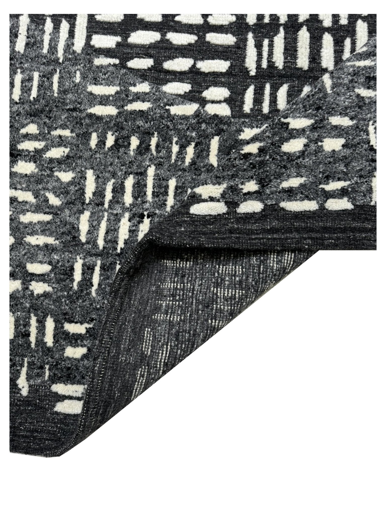 Artisan Harmony Grey Black Contemporary Knotted Rug - Rugs - Artisan - Atlanta Designer Rugs