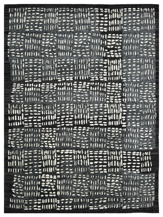 Artisan Harmony Grey Black Contemporary Knotted Rug - Rugs - Artisan - Atlanta Designer Rugs