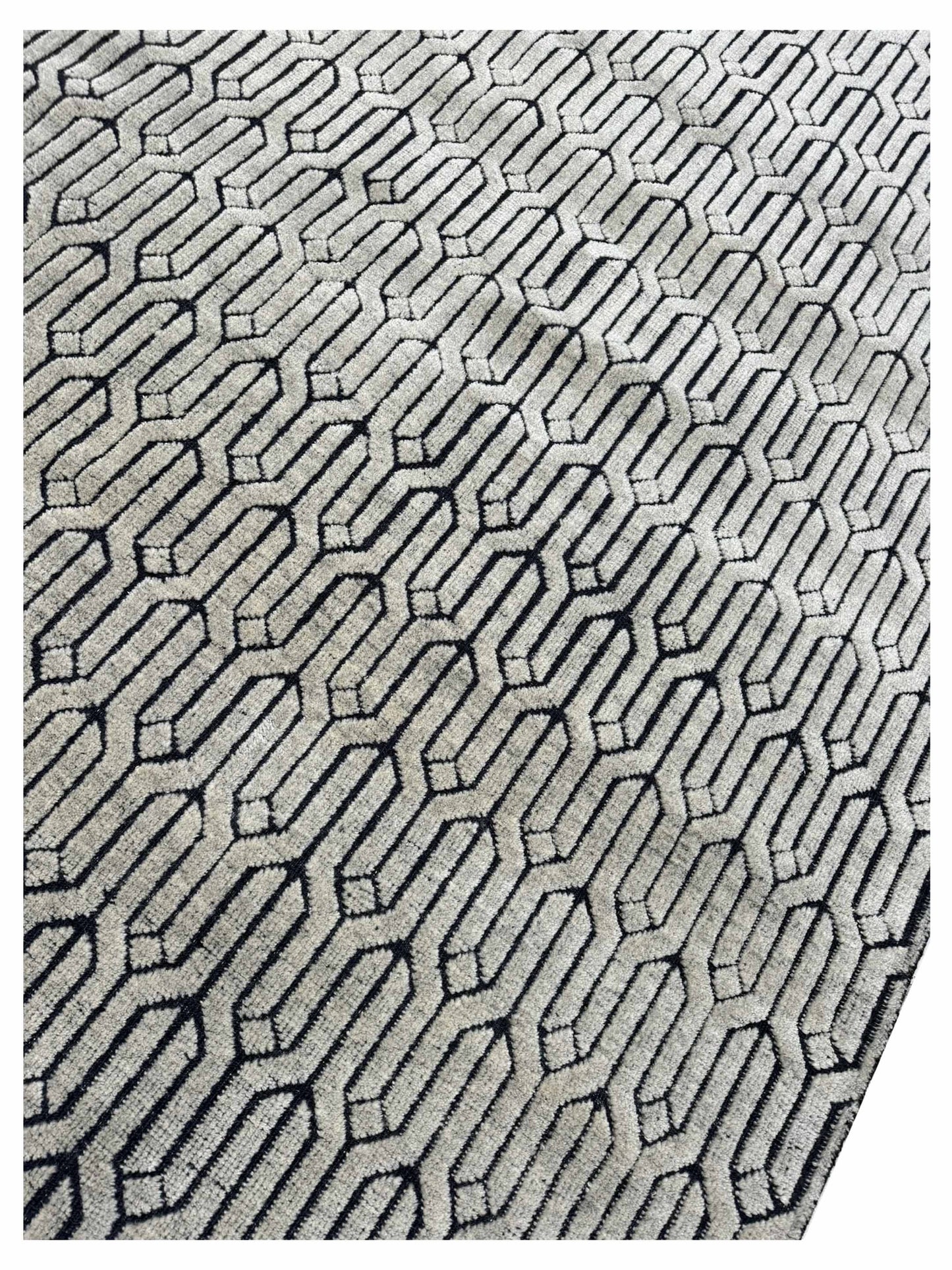 Artisan Harmony Beige Black Contemporary Knotted Rug - Rugs - Artisan - Atlanta Designer Rugs