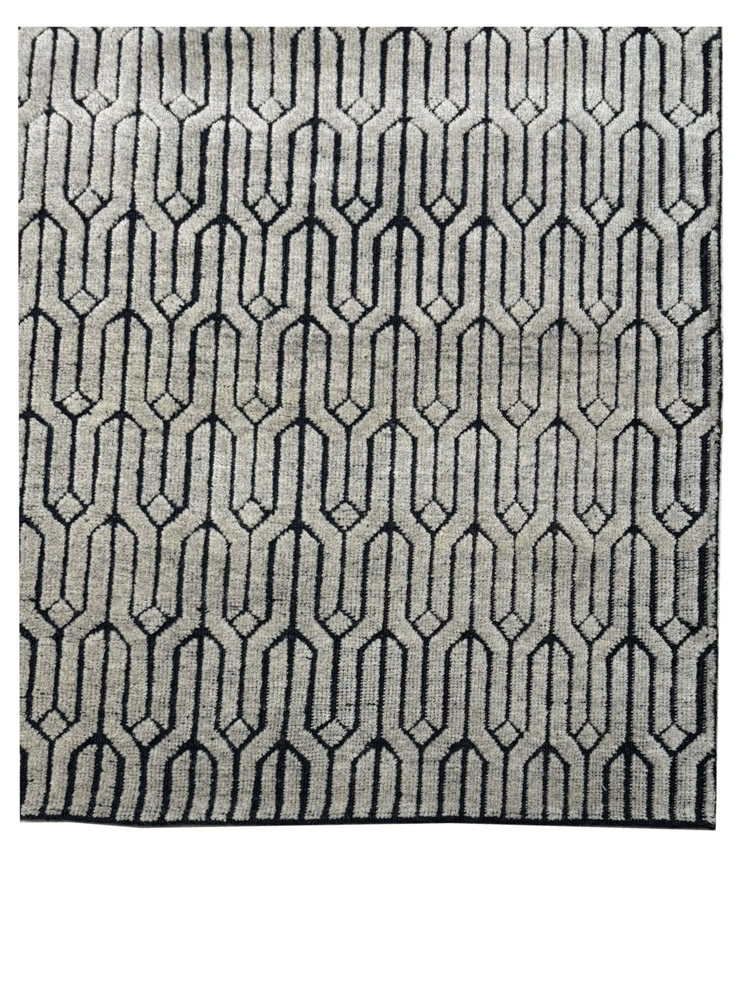 Artisan Harmony Beige Black Contemporary Knotted Rug - Rugs - Artisan - Atlanta Designer Rugs