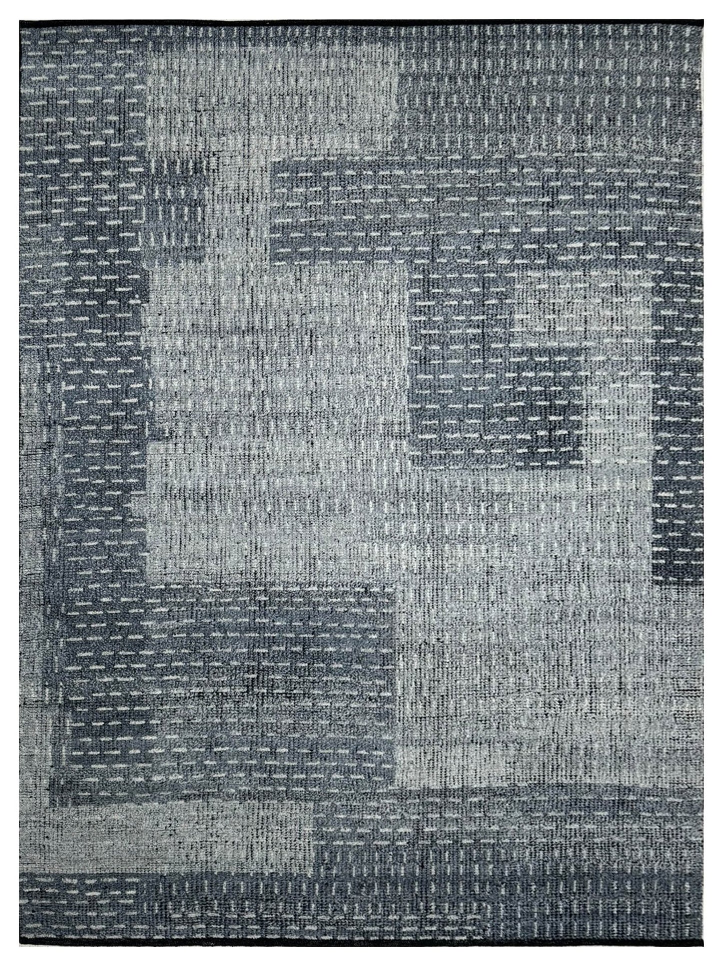 Artisan Harmony Blue Black Contemporary Knotted Rug - Rugs - Artisan - Atlanta Designer Rugs