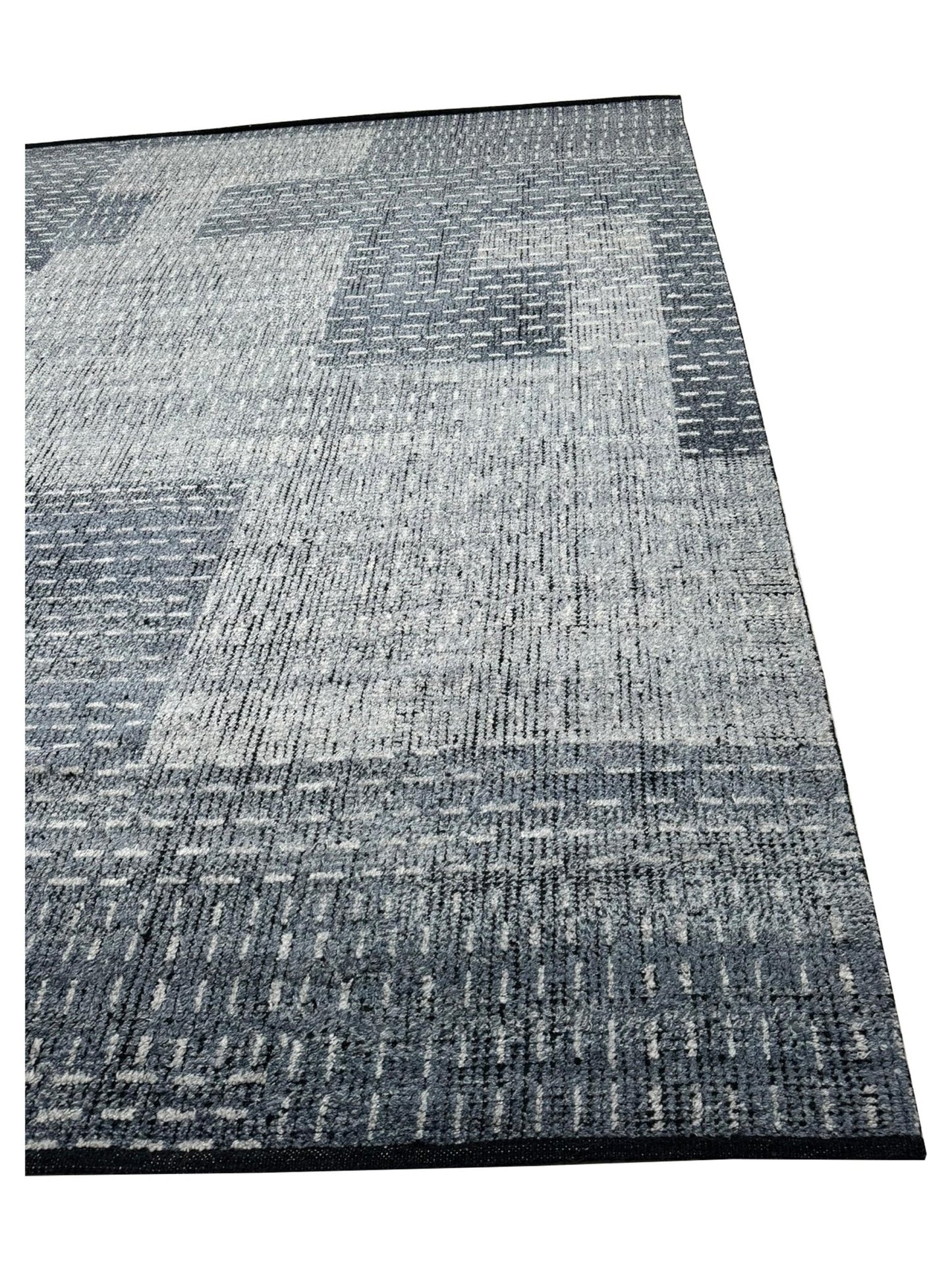 Artisan Harmony Blue Black Contemporary Knotted Rug - Rugs - Artisan - Atlanta Designer Rugs