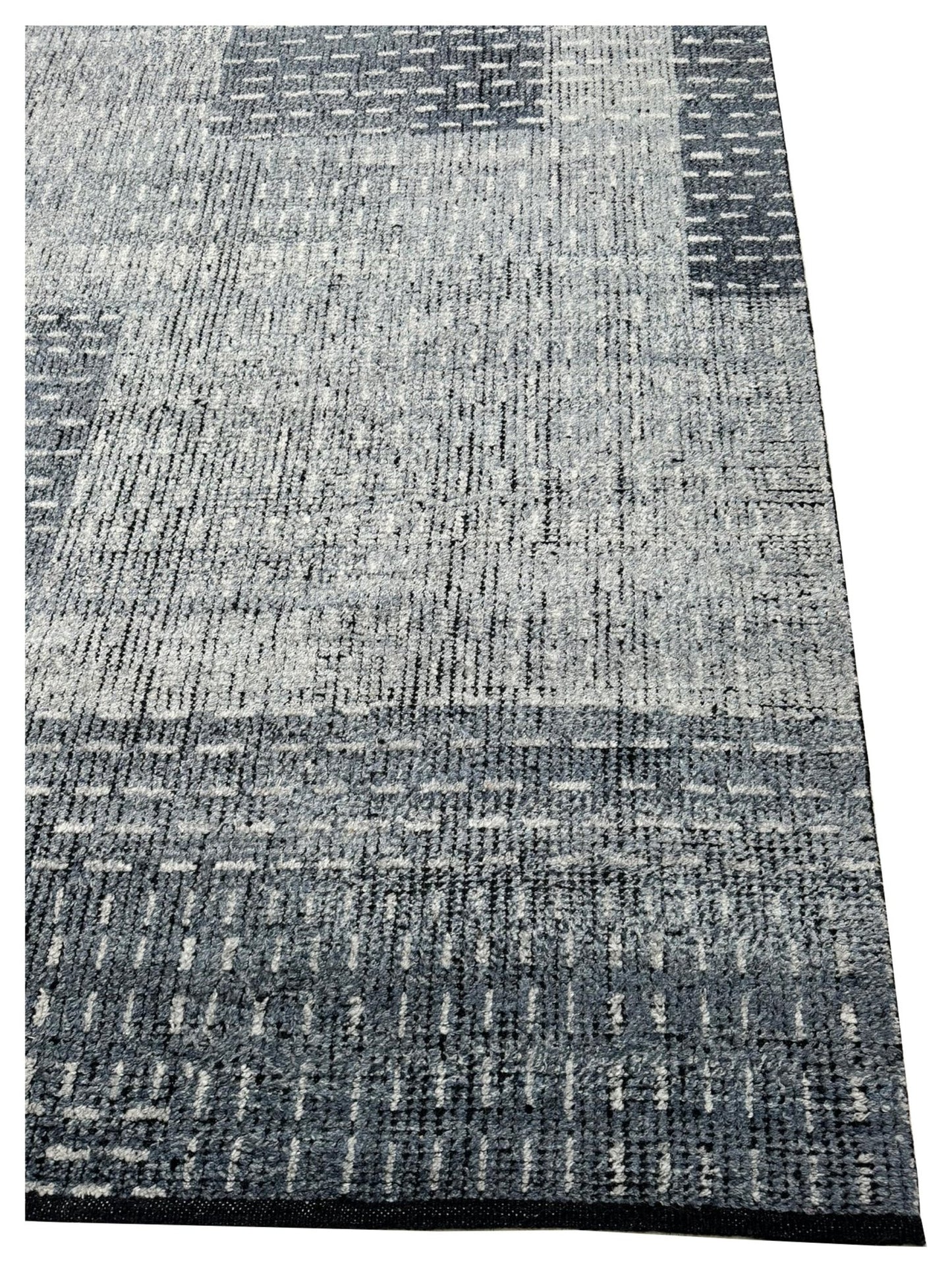 Artisan Harmony Blue Black Contemporary Knotted Rug - Rugs - Artisan - Atlanta Designer Rugs