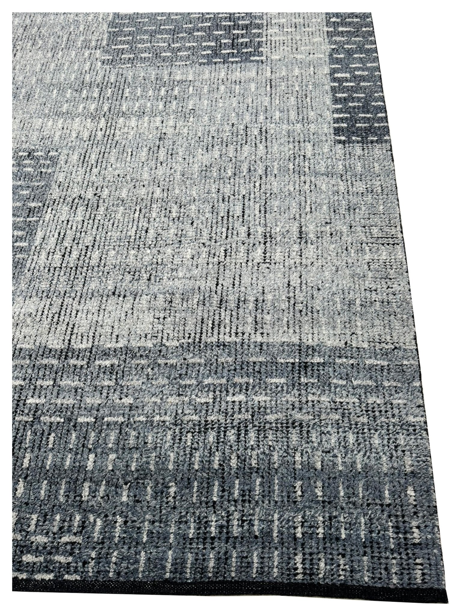 Artisan Harmony Blue Black Contemporary Knotted Rug - Rugs - Artisan - Atlanta Designer Rugs