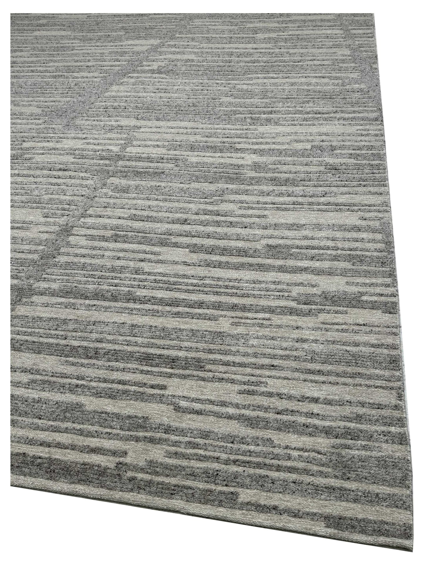 Artisan Harmony Grey White Contemporary Knotted Rug - Rugs - Artisan - Atlanta Designer Rugs