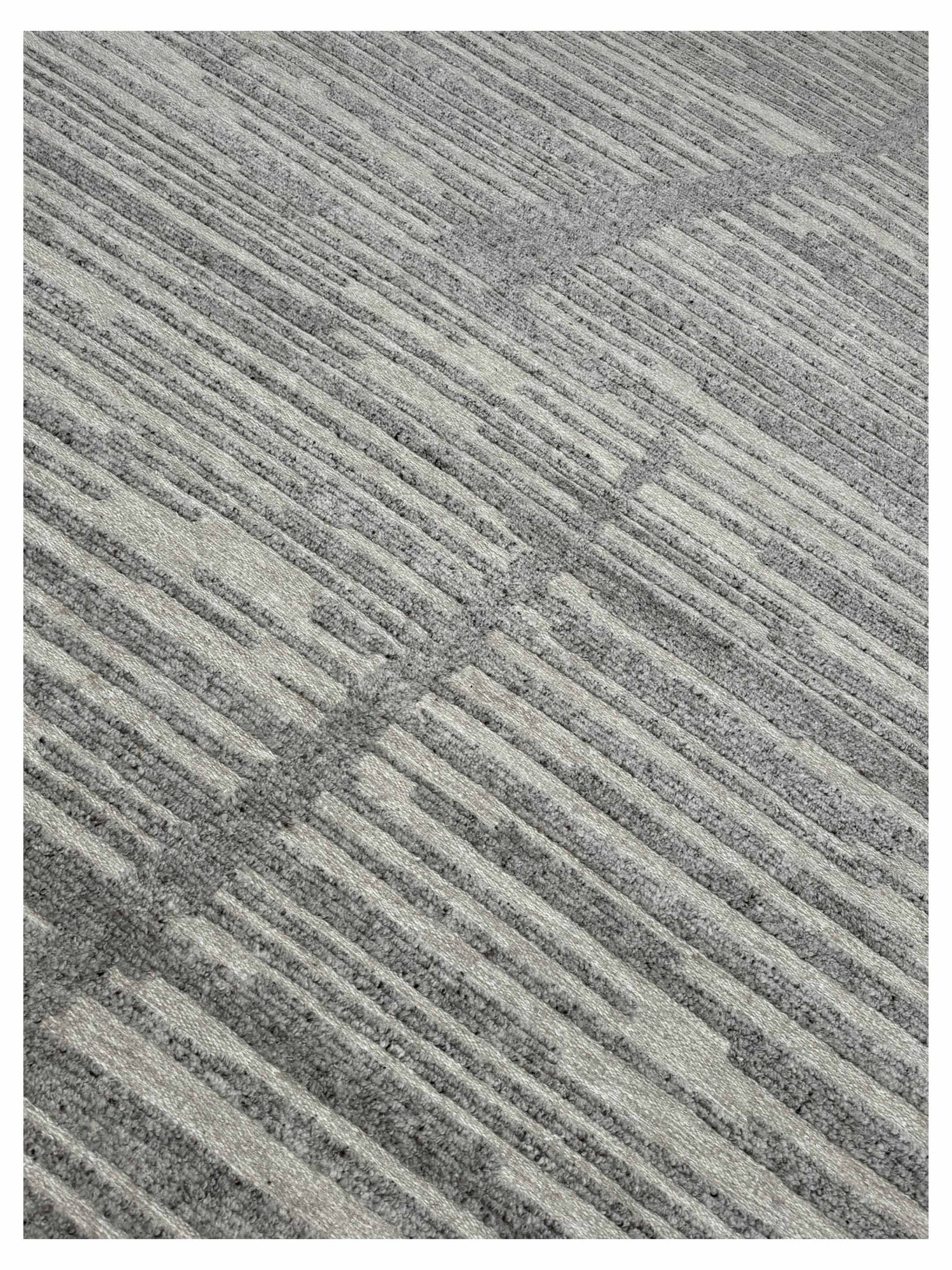 Artisan Harmony Grey White Contemporary Knotted Rug - Rugs - Artisan - Atlanta Designer Rugs