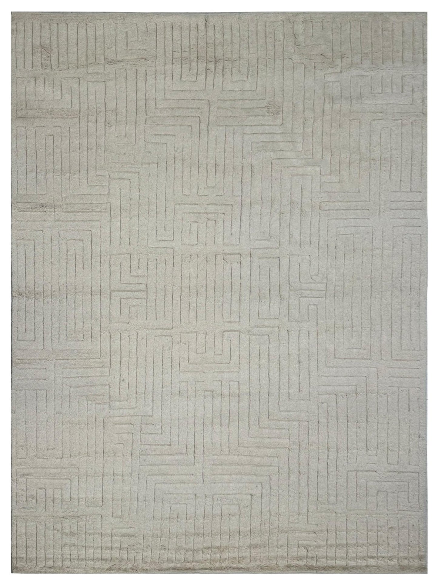 Artisan Harmony White White Contemporary Knotted Rug - Rugs - Artisan - Atlanta Designer Rugs