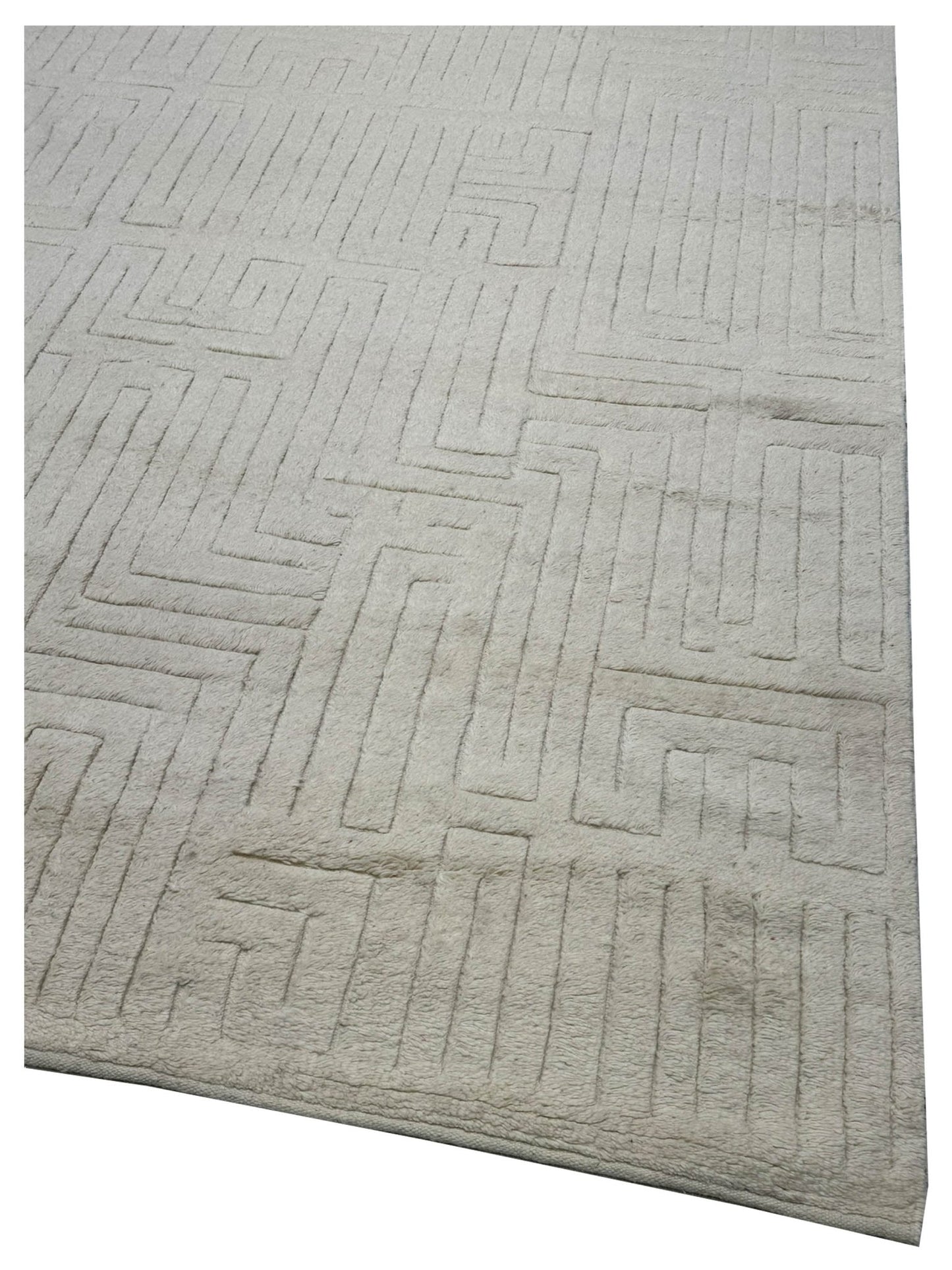 Artisan Harmony White White Contemporary Knotted Rug - Rugs - Artisan - Atlanta Designer Rugs