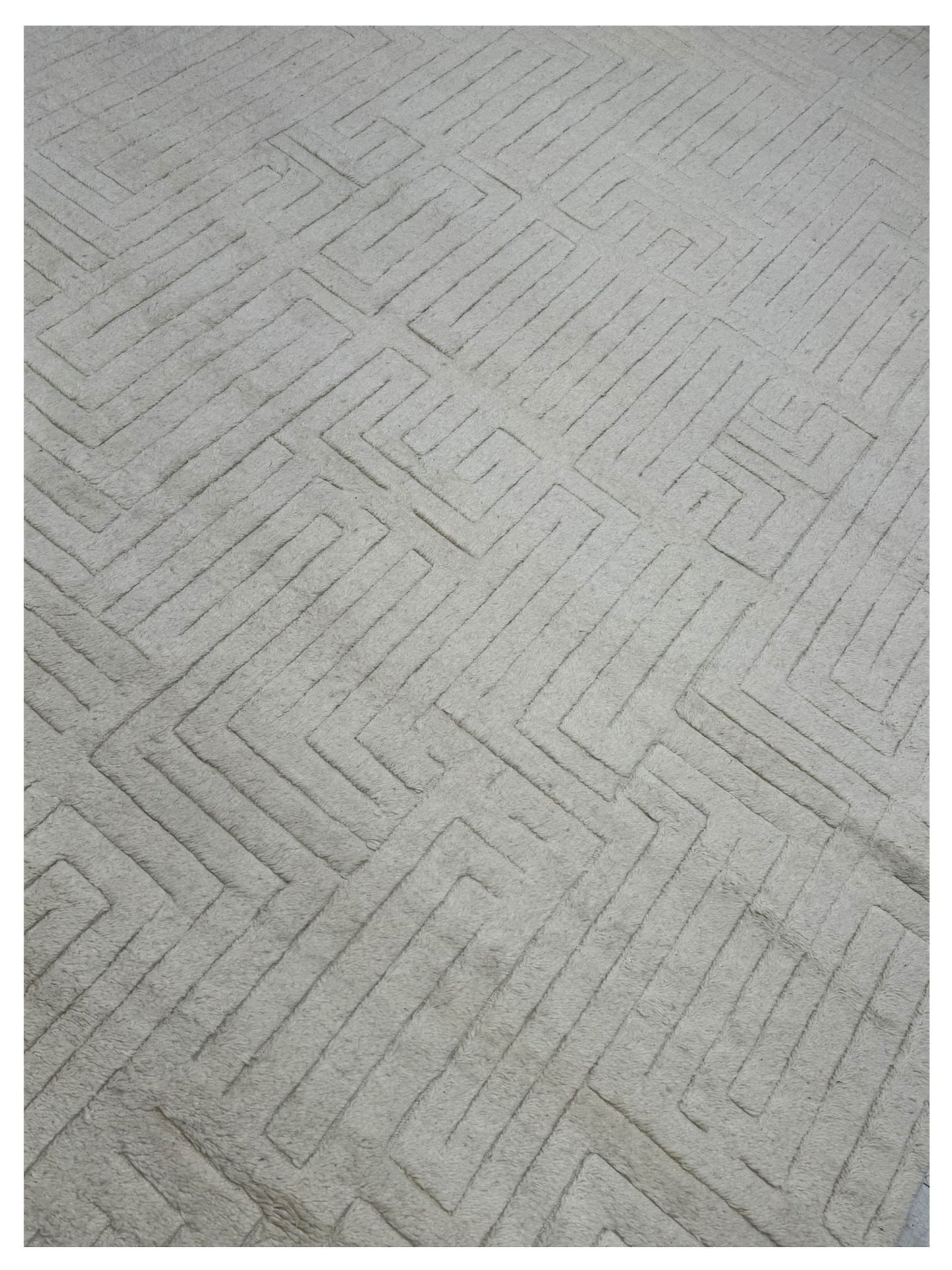 Artisan Harmony White White Contemporary Knotted Rug - Rugs - Artisan - Atlanta Designer Rugs