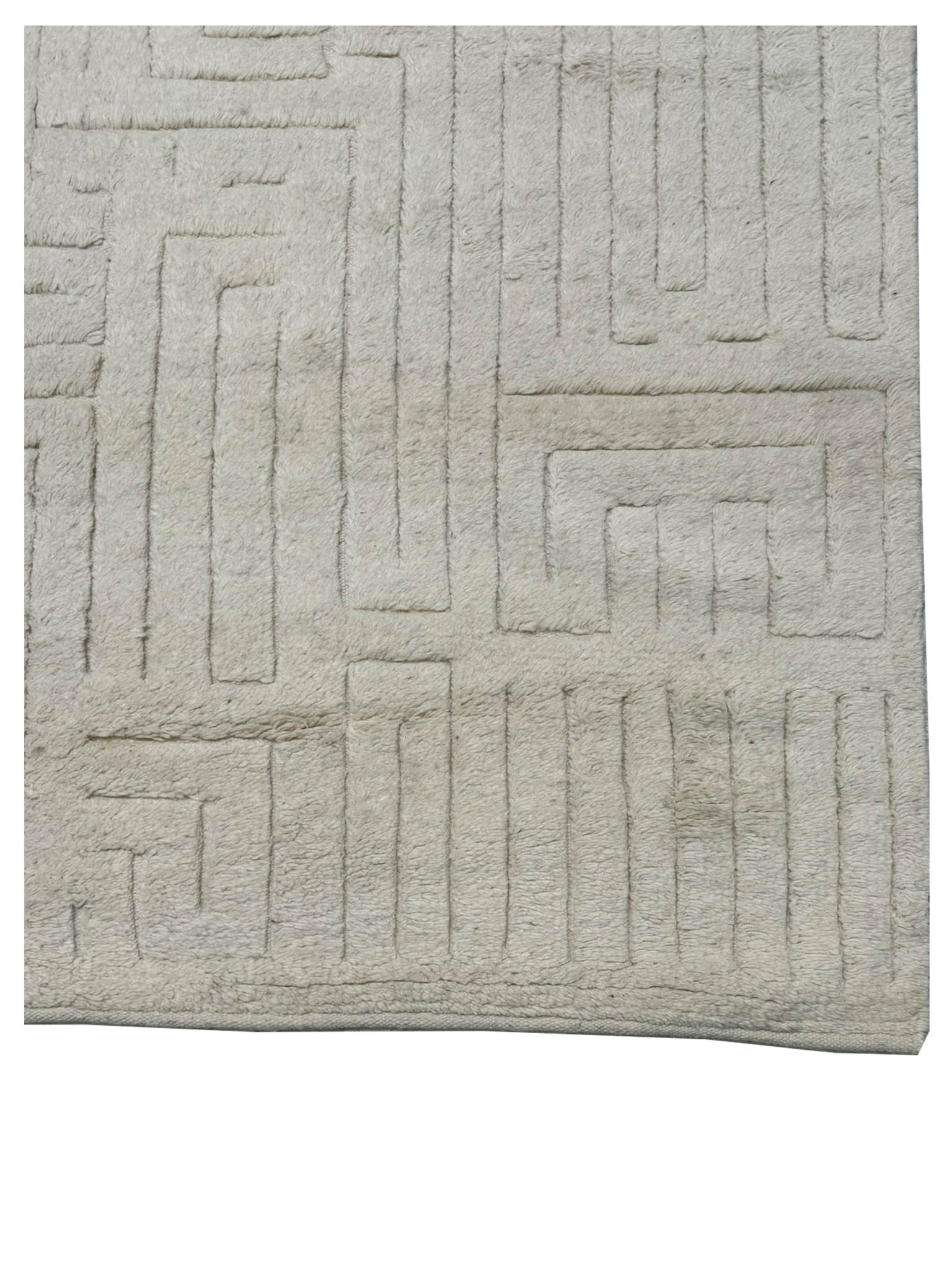 Artisan Harmony White White Contemporary Knotted Rug - Rugs - Artisan - Atlanta Designer Rugs