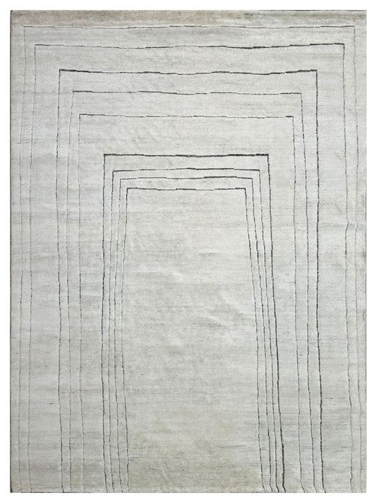 Artisan Harmony Ivory Contemporary Knotted Rug - Rugs - Artisan - Atlanta Designer Rugs