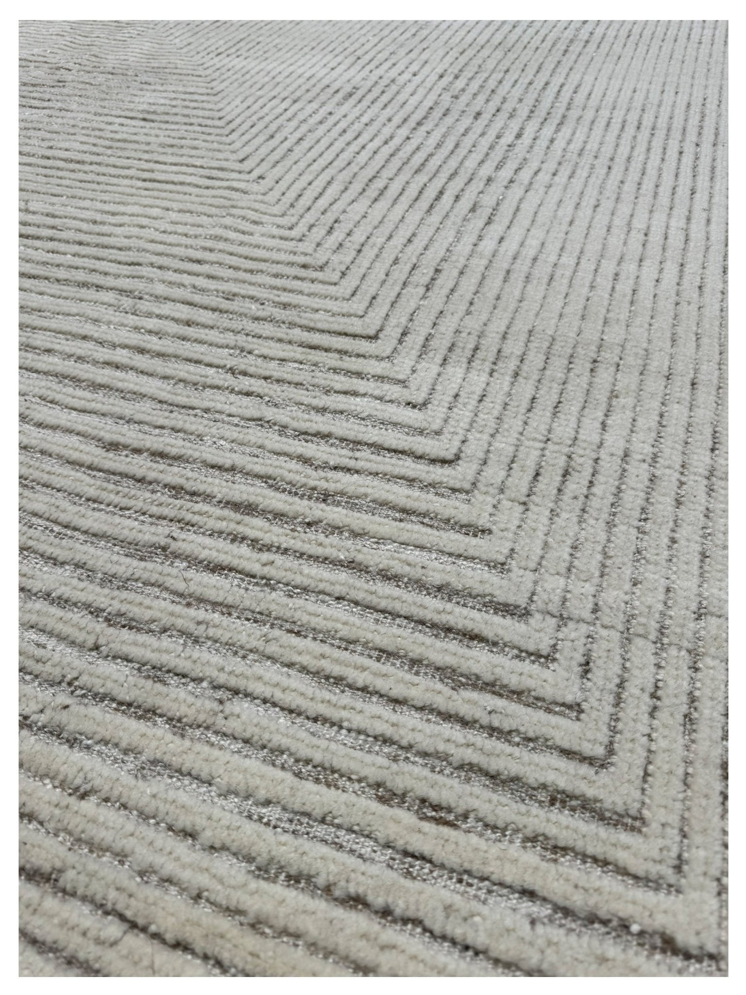 Artisan Harmony White Grey Contemporary Knotted Rug - Rugs - Artisan - Atlanta Designer Rugs