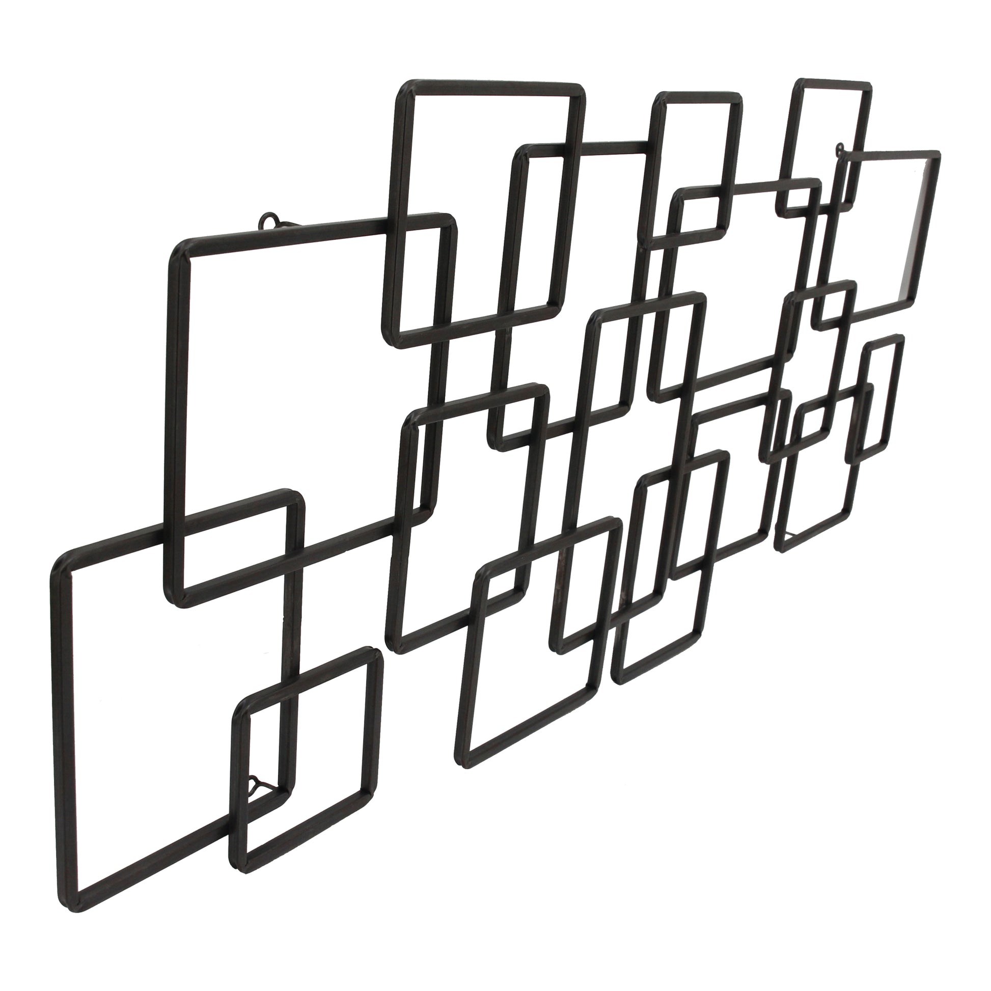 Moes Home Wall Sculptures Steel Squares Black  Furniture