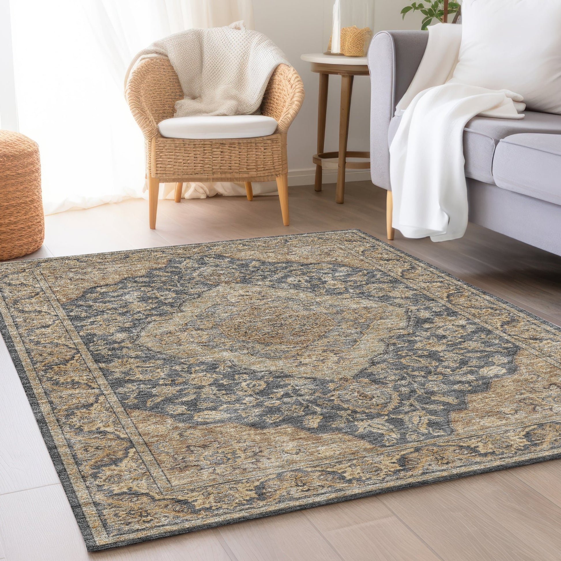 Dalyn Rugs Hatay HY3 Charcoal Traditional Rug - Rugs - Dalyn Rugs - Atlanta Designer Rugs