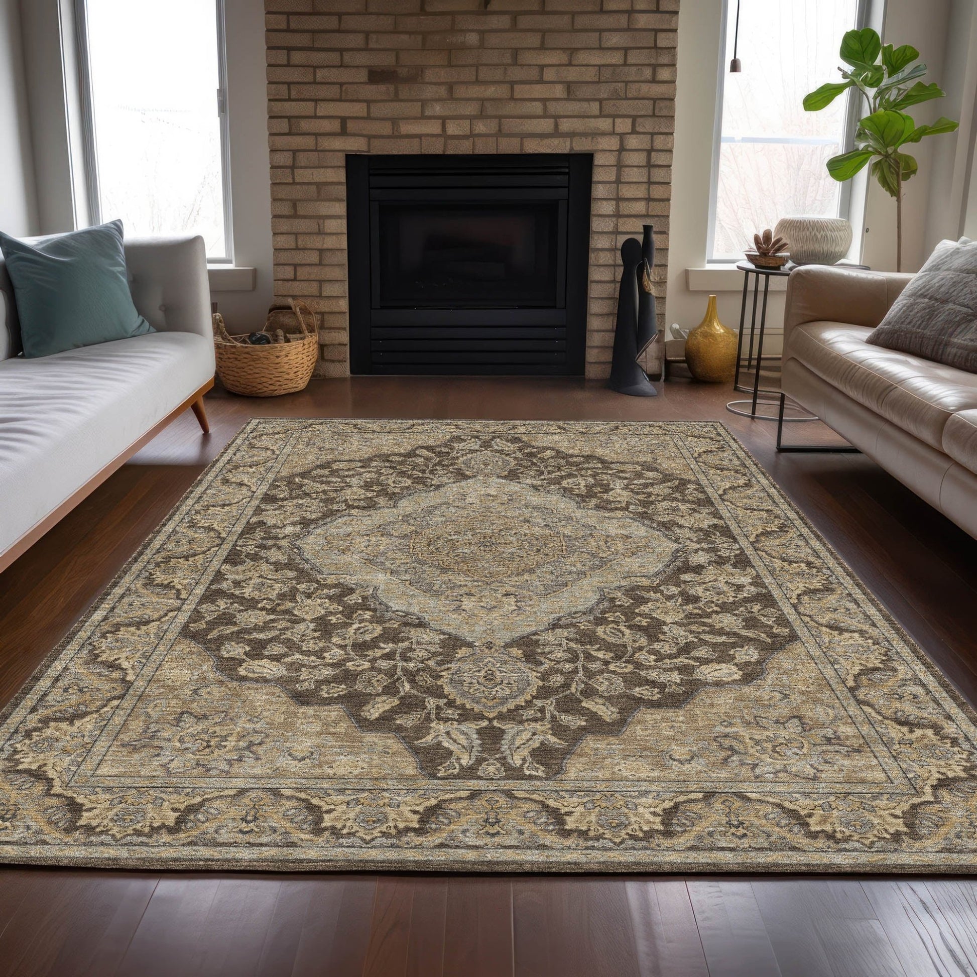 Dalyn Rugs Hatay HY3 Chocolate Traditional Rug - Rugs - Dalyn Rugs - Atlanta Designer Rugs