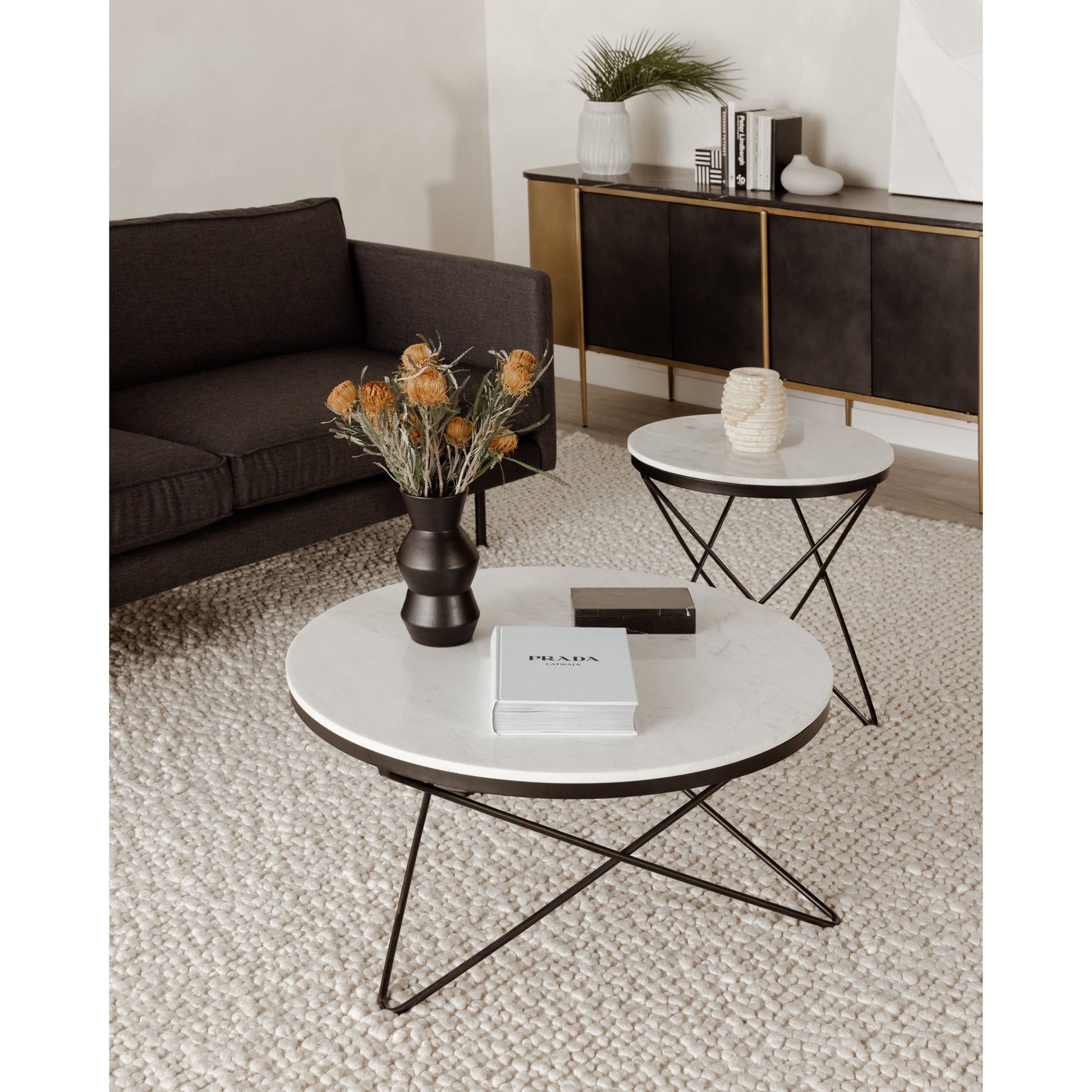 Moes Home Side Table Haley Black Contemporary Furniture