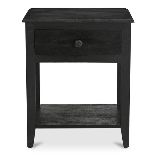 Moes Home Nightstands CORRINE Black Rustic Furniture Rug