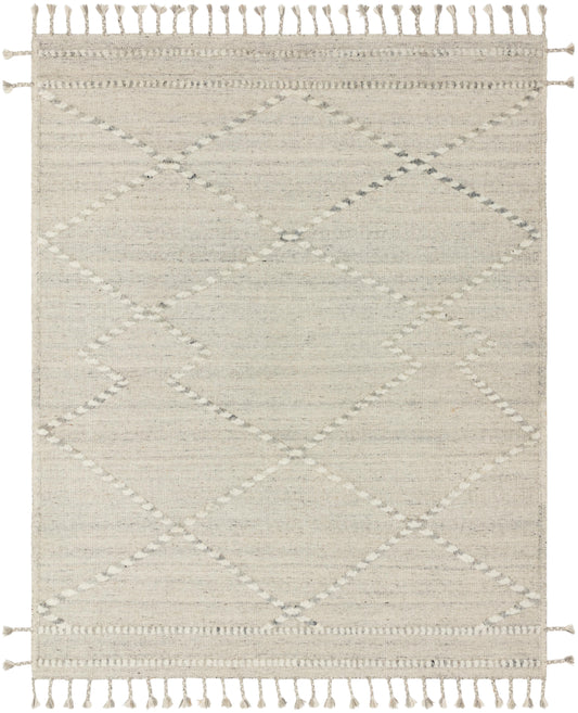 Loloi IMAN IMA-03 Ivory Lt. Grey Contemporary Hand Knotted Rug