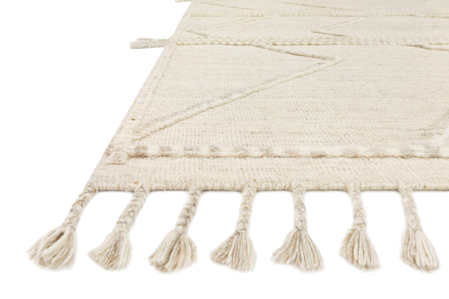 Loloi IMAN IMA-05 Beige Ivory Contemporary Hand Knotted Rug