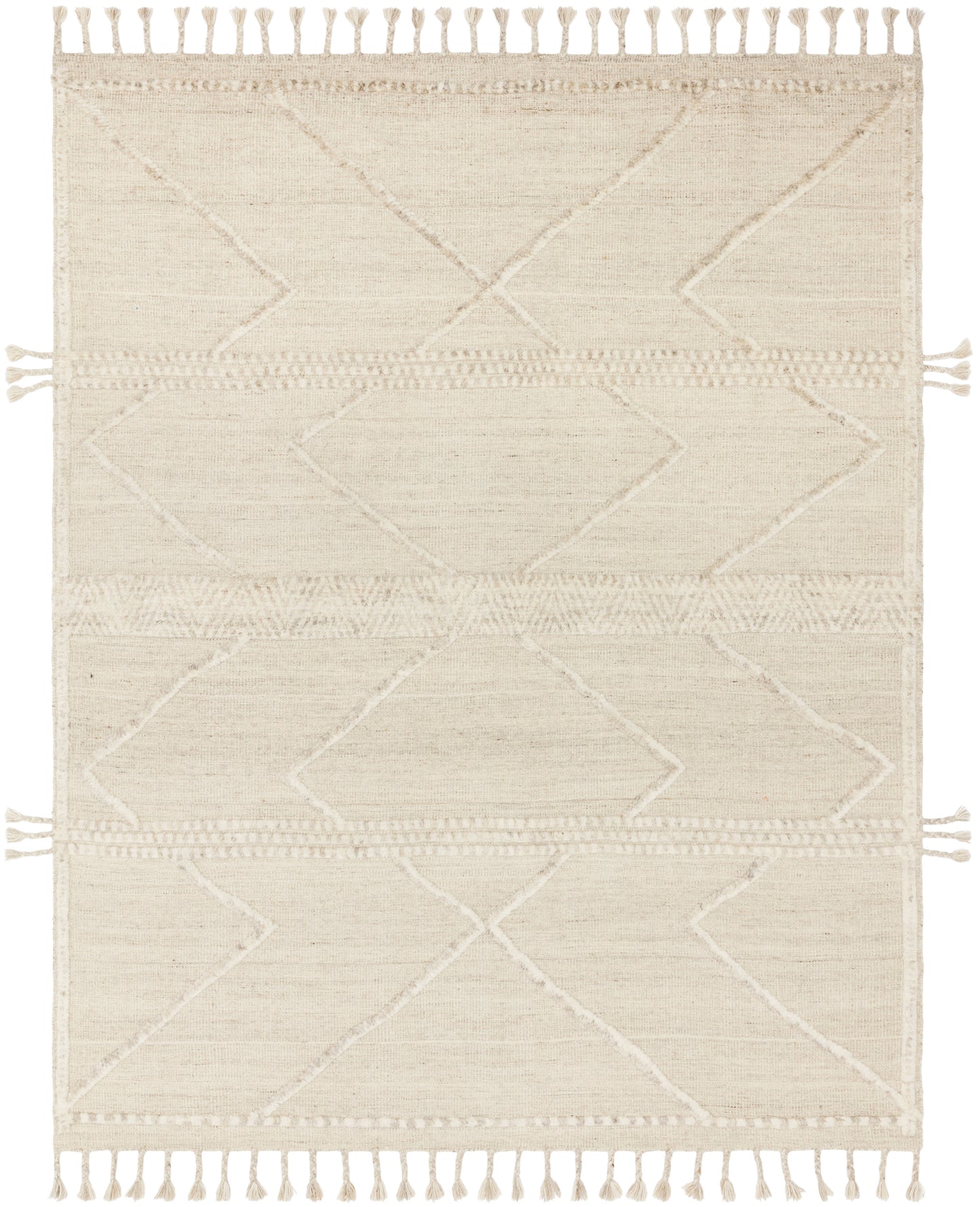 Loloi IMAN IMA-05 Beige Ivory Contemporary Hand Knotted Rug