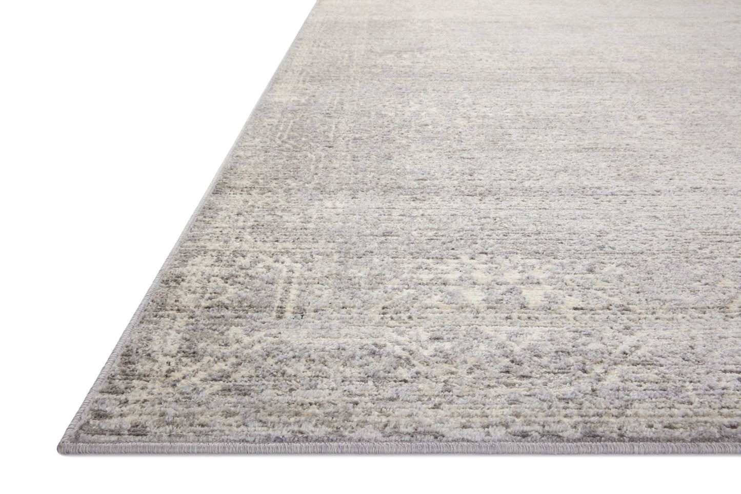 Loloi Indra INA-02 Silver Ivory Contemporary Power Loomed Rug