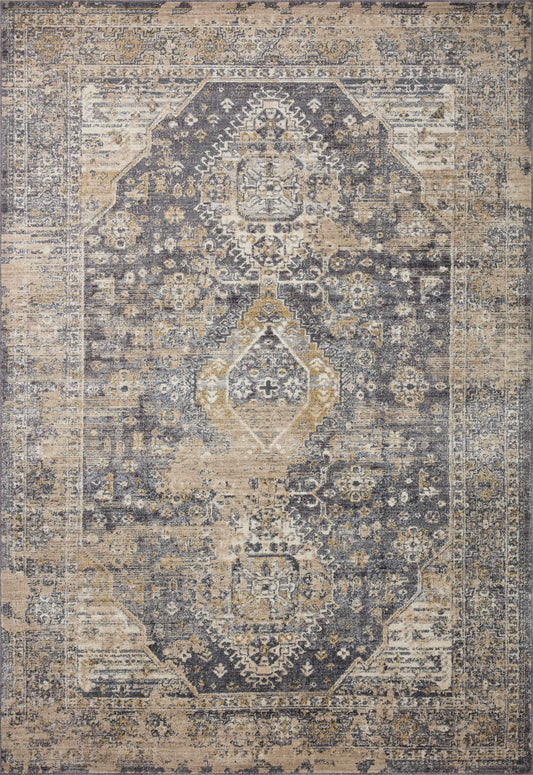 Loloi Indra INA-03 Charcoal Natural Contemporary Power Loomed Rug