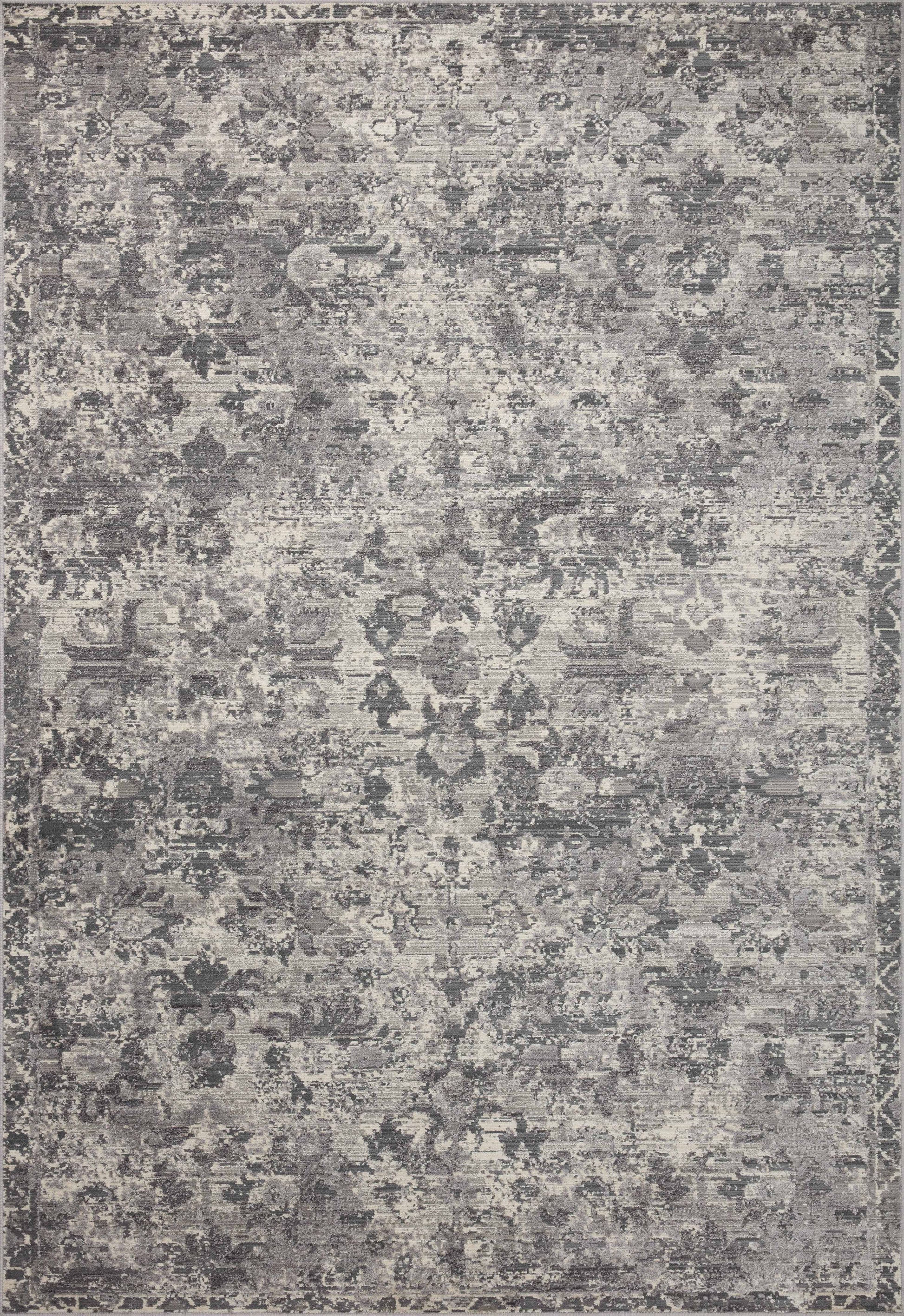 Loloi Indra INA-04 Charcoal Silver Contemporary Power Loomed Rug