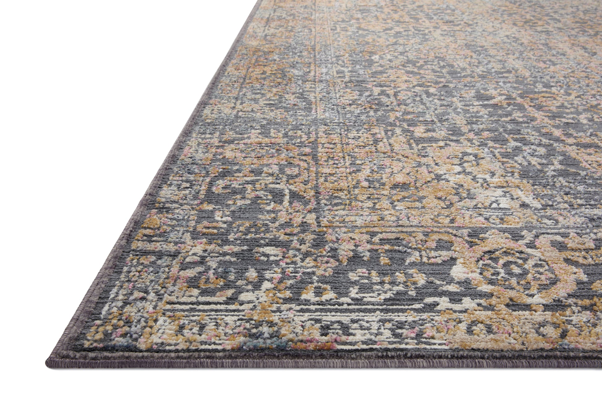 Loloi Indra INA-05 Graphite Sunset Contemporary Power Loomed Rug