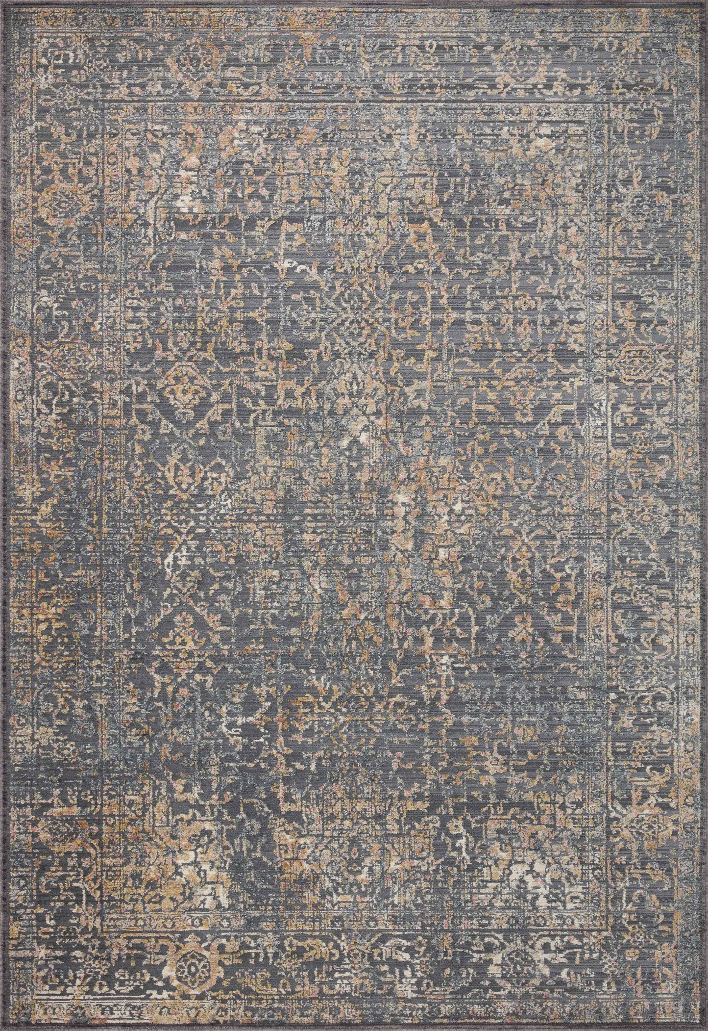 Loloi Indra INA-05 Graphite Sunset Contemporary Power Loomed Rug