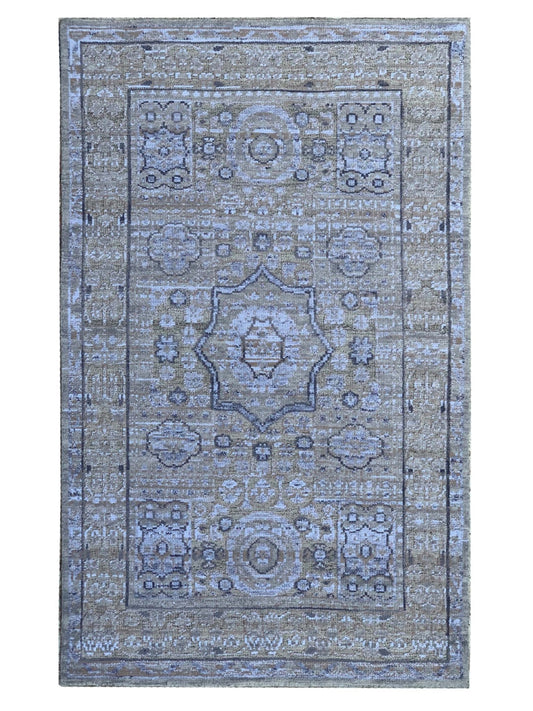 Artisan Odessa Beige Silver Transitional Knotted Rug - Rugs - Artisan - Atlanta Designer Rugs