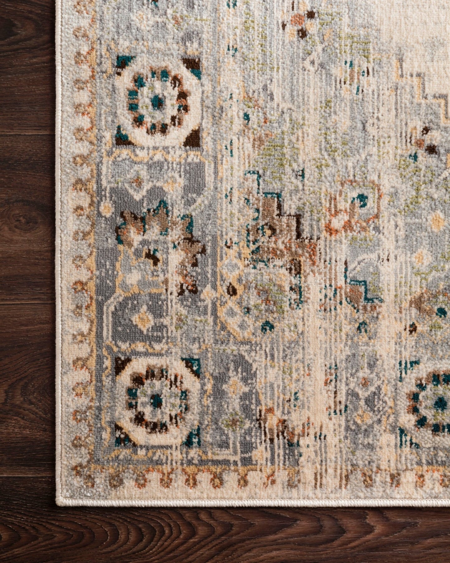 Loloi II Isadora ISA - 01 Oatmeal Silver Transitional Power Loomed Rug - Rugs - Loloi II - Atlanta Designer Rugs