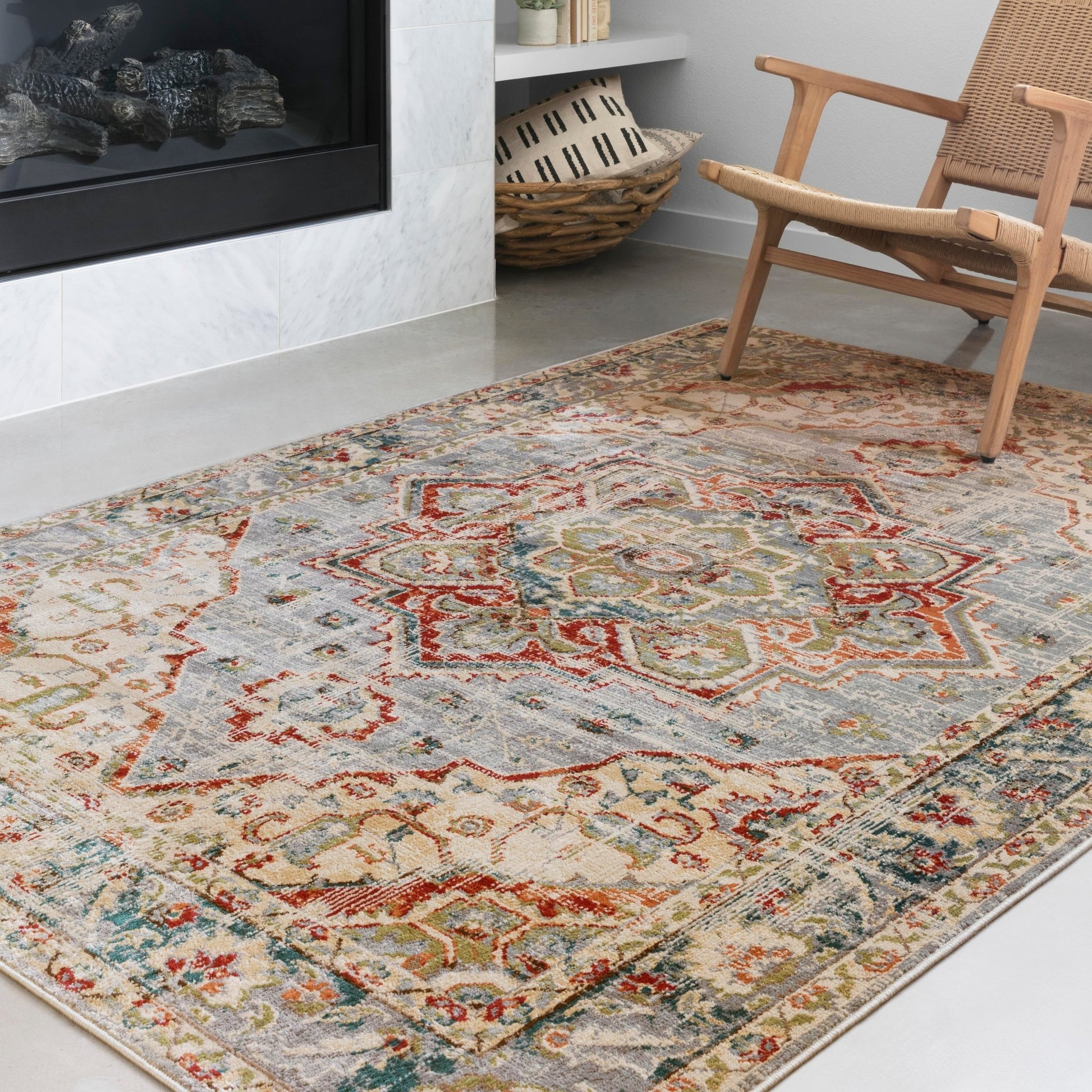 Loloi II Isadora ISA - 02 Oatmeal Multi Transitional Power Loomed Rug - Rugs - Loloi II - Atlanta Designer Rugs