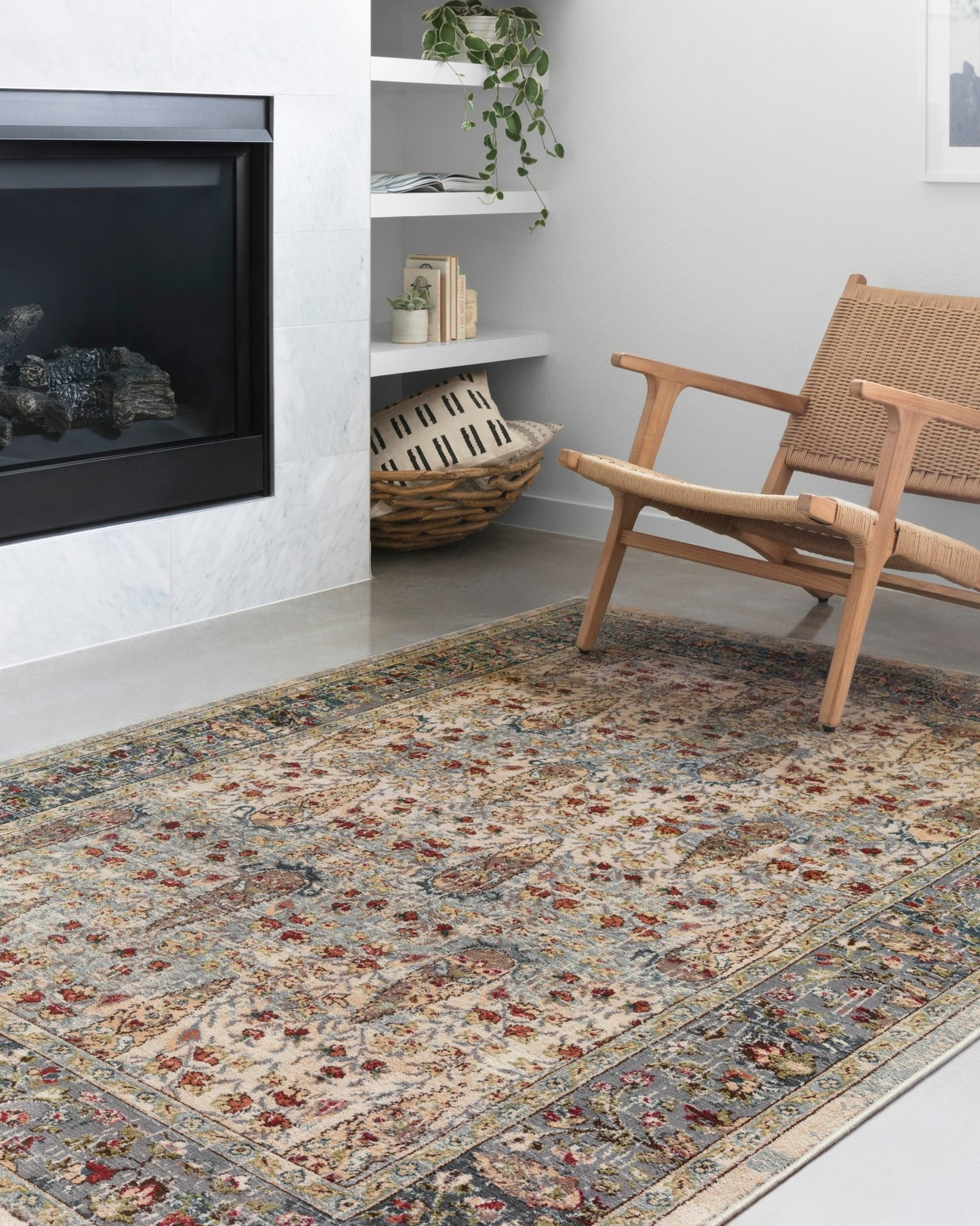 Loloi II Isadora ISA - 03 Sand Steel Transitional Power Loomed Rug - Rugs - Loloi II - Atlanta Designer Rugs