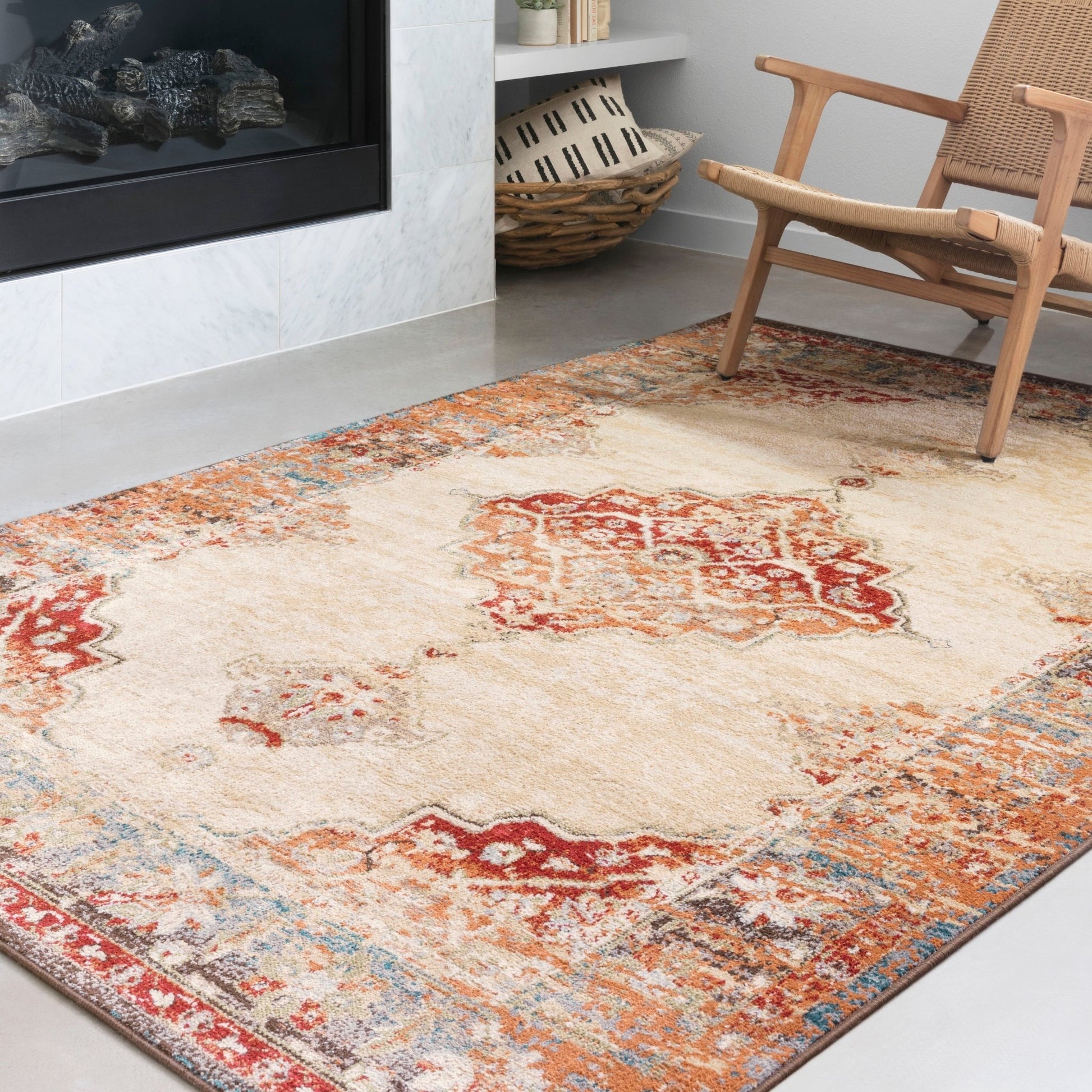 Loloi II Isadora ISA - 04 Ant. Ivory Sunset Transitional Power Loomed Rug - Rugs - Loloi II - Atlanta Designer Rugs