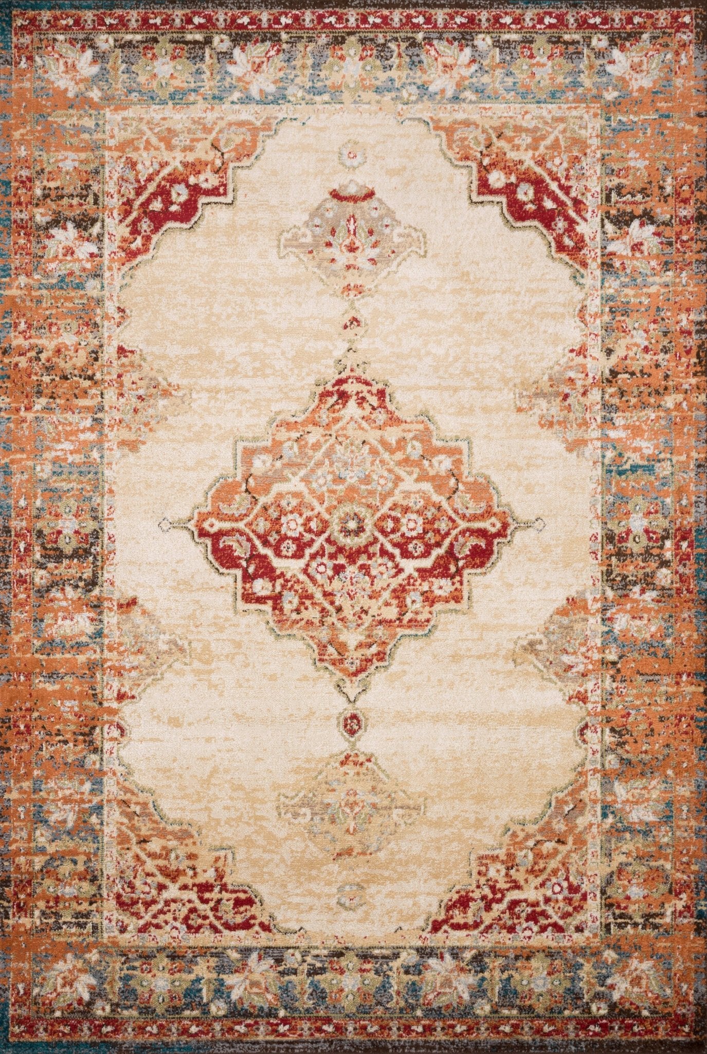 Loloi II Isadora ISA - 04 Ant. Ivory Sunset Transitional Power Loomed Rug - Rugs - Loloi II - Atlanta Designer Rugs