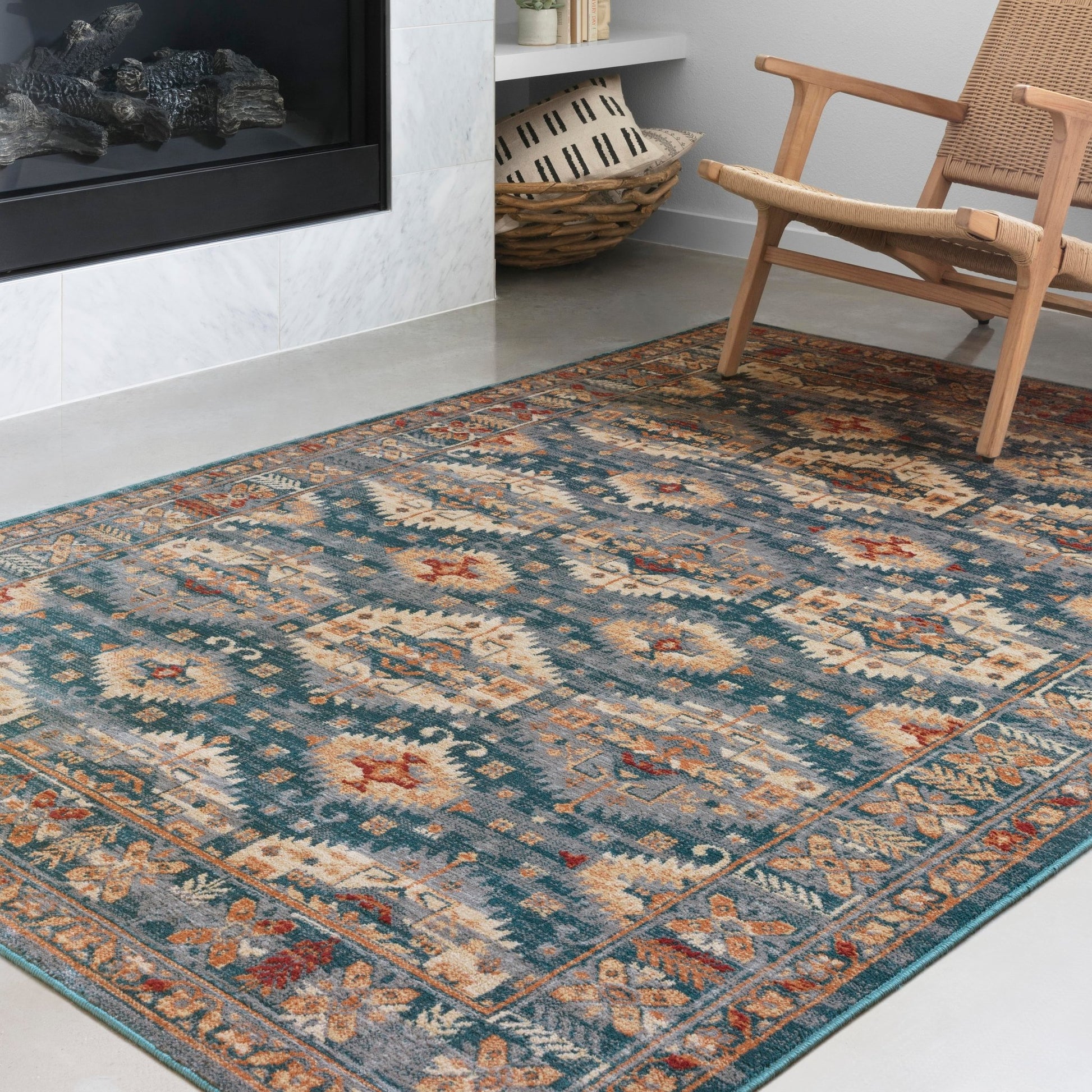 Loloi II Isadora ISA - 06 Lagoon Multi Transitional Power Loomed Rug - Rugs - Loloi II - Atlanta Designer Rugs