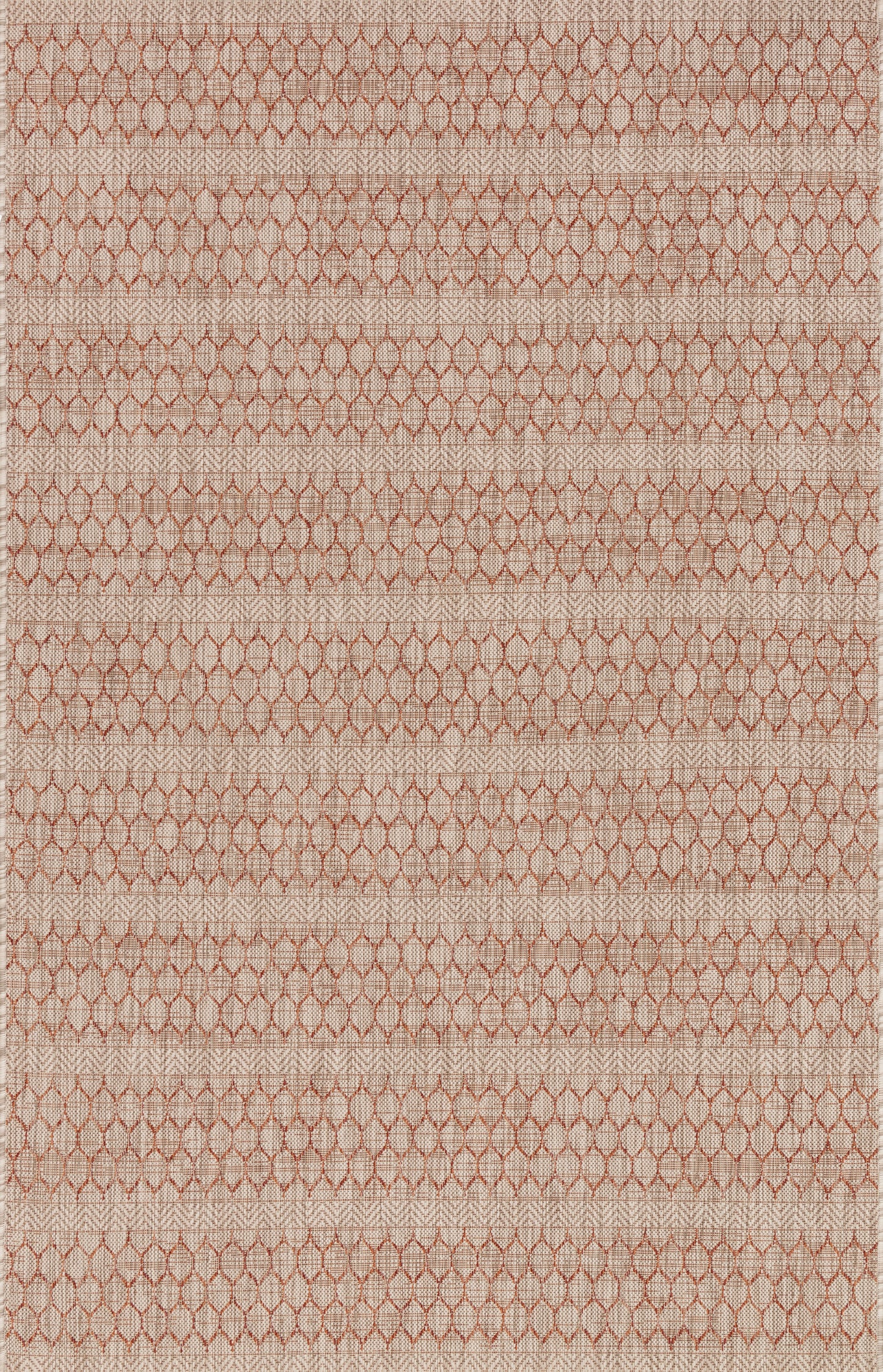 Loloi ISLE IE-01 Beige Rust Indoor/Outdoor Power Loomed Rug